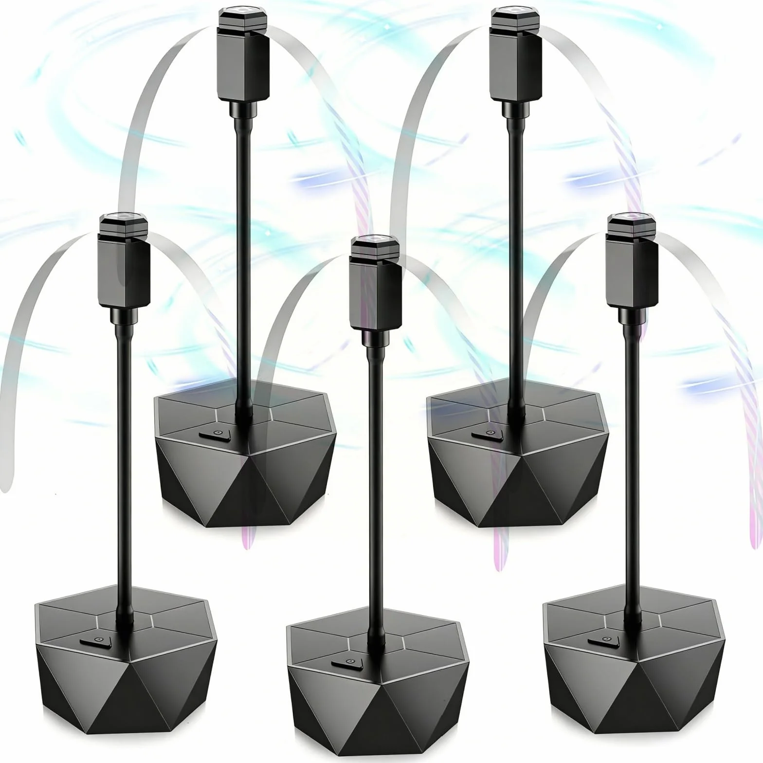Ventilador repelente de la mosca con cuchillas holográficas para mesas – 5 unidad