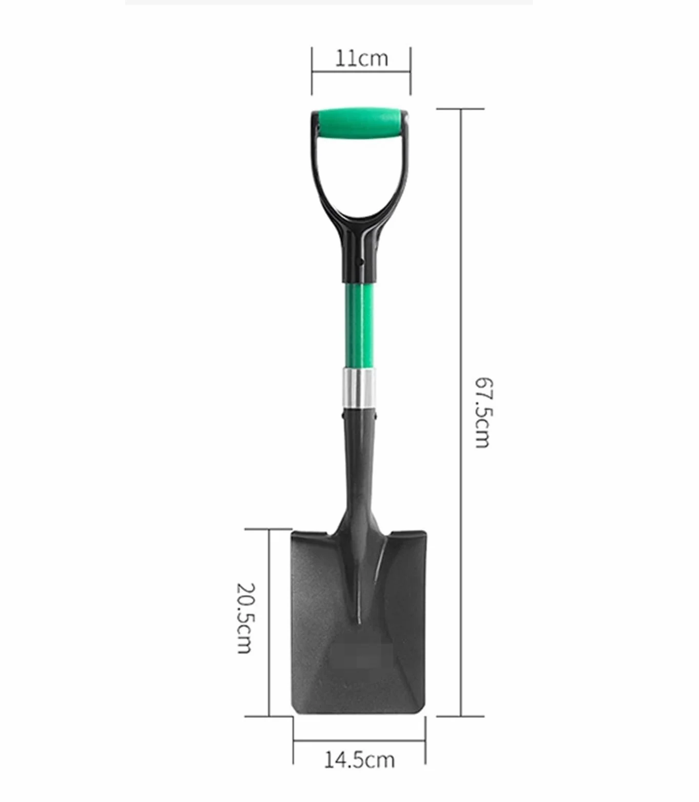 Pala De Nieve para Coche Pala De Nieve con Mango De Fibra En Forma De D Y Cabeza Cuadrada Puntiaguda For Quitar La Nieve Y Cavar para Actividades Al Aire Libre(Square Head)