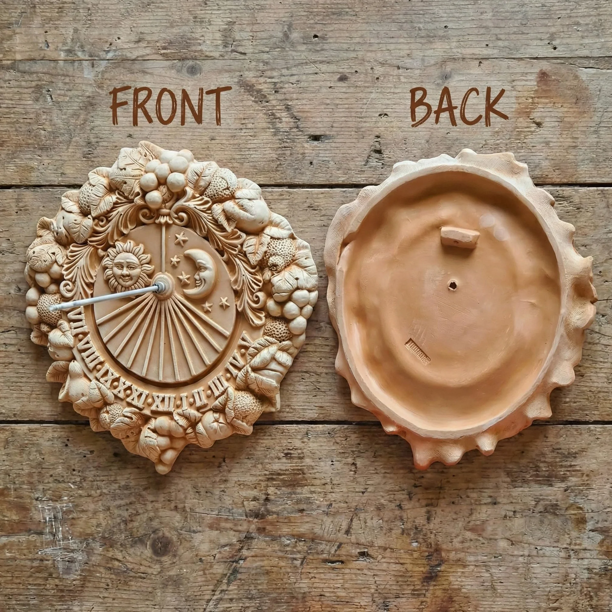 Teramico Cuadros de pared italianos y relojes de sol de Italia - absolutamente resistentes a las heladas y detallados - ideales para embellecer el jardín y la terraza