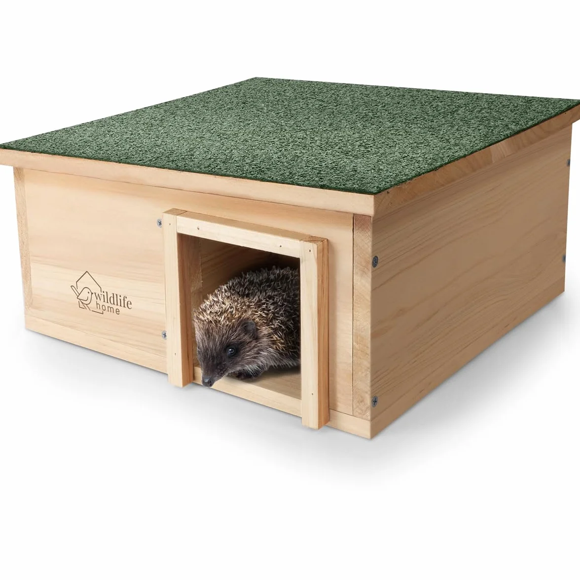 wildlife home Casa para erizos, resistente al invierno, tamaño XXL, de madera con suelo y techo resistente a la intemperie, comedero para erizos, resistente a los gatos, erizos, cuartos de invierno