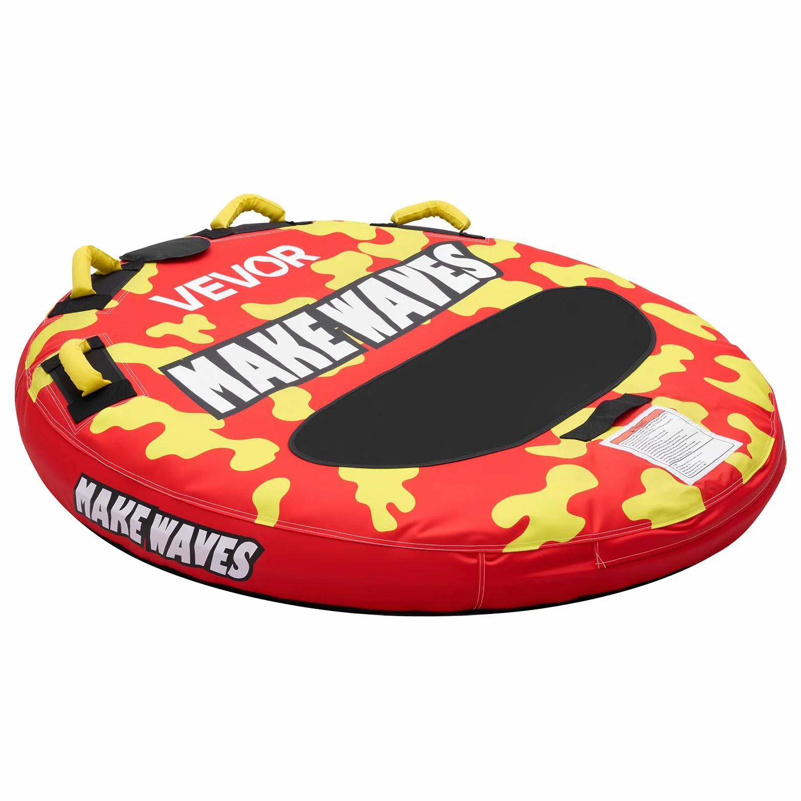 VEVOR Flotador de Arrastre Inflable 130 cm, Remolcable Carga 154 kg para 2 Personas, Cubierta de Nailon, Almohadilla Antideslizante, Rojo