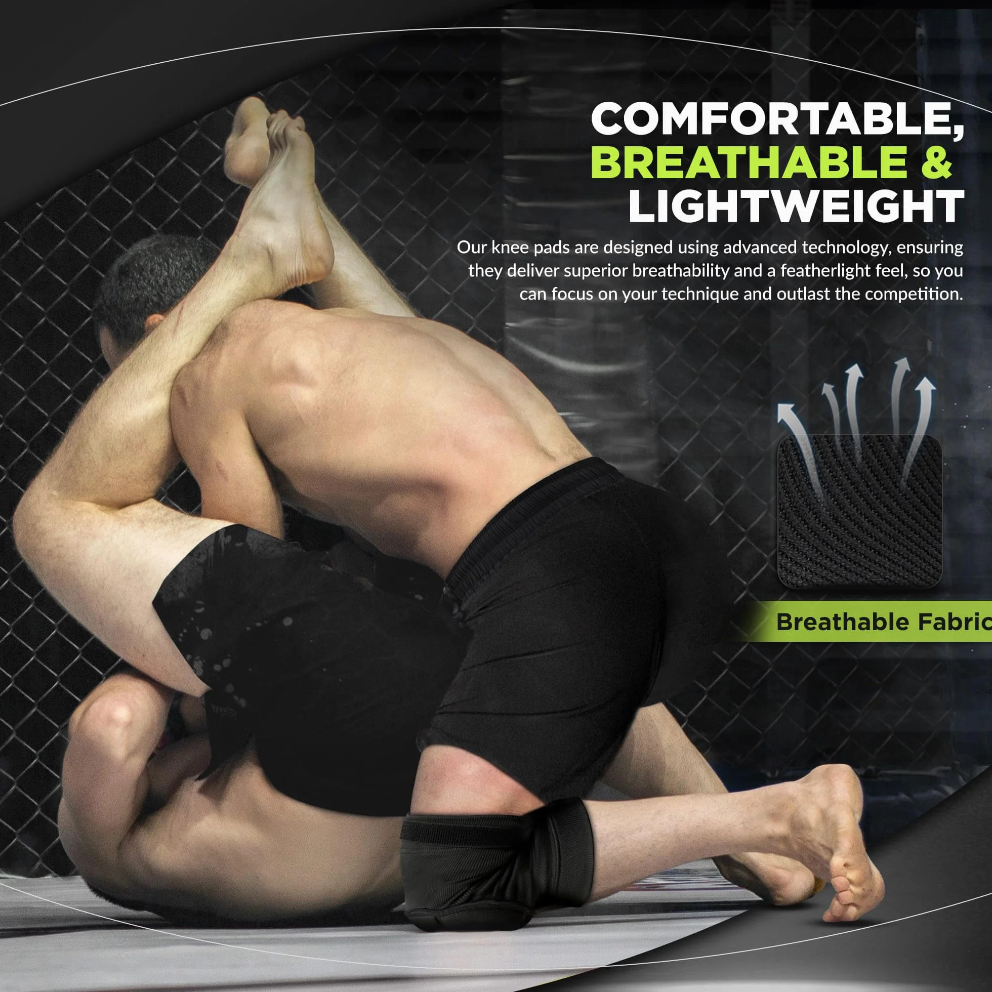 RDX MMA Knee Pads Esponja Gruesa Antideslizante Deportes Combate Kickboxing Artes Marciales
