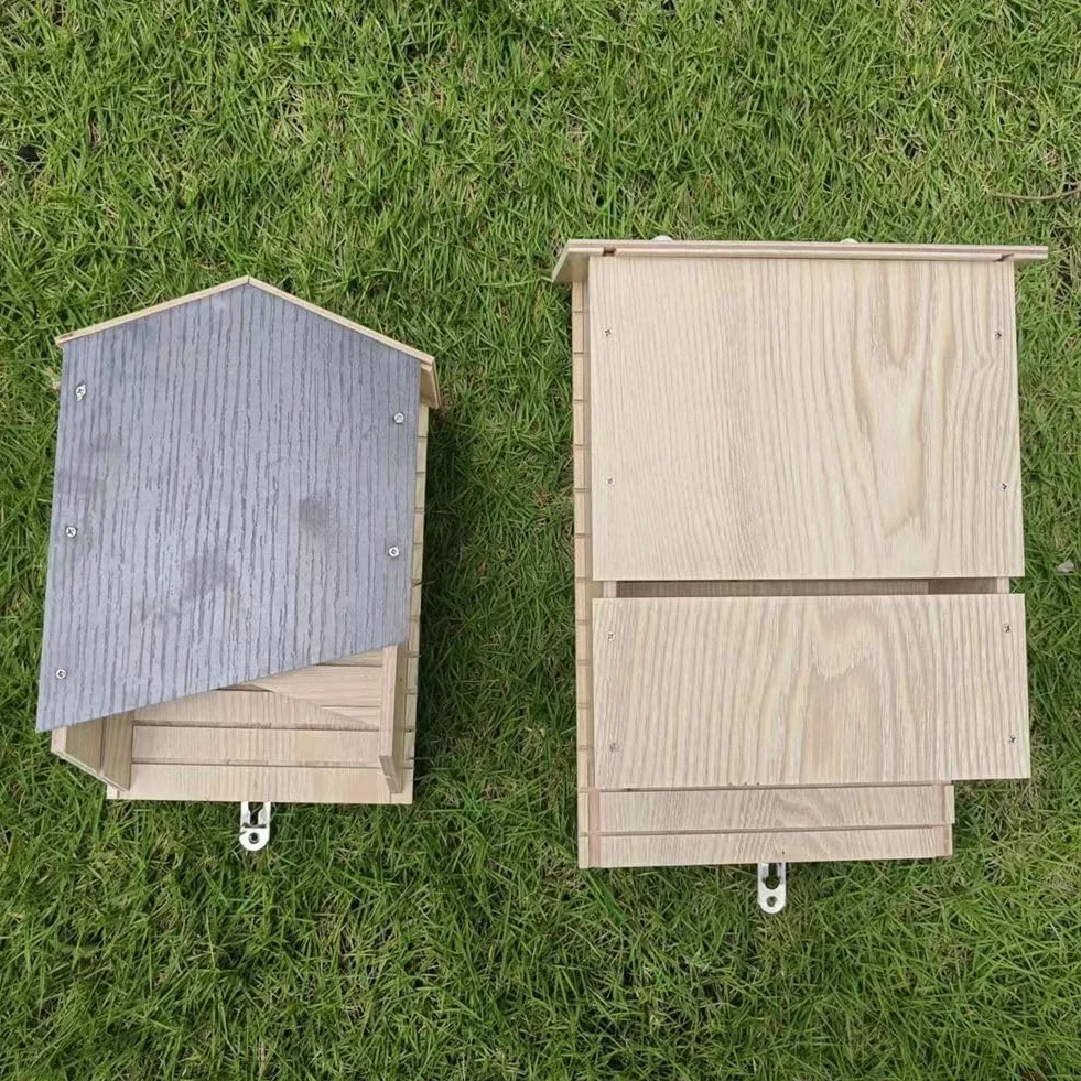 Gran Casa para MurciéLagos Al Aire Libre, Enorme Caja de Madera, Resistente A la Intemperie, Casa para MurciéLagos en Espiral Sin Tratar, Refugio, Accesorios de JardíN A