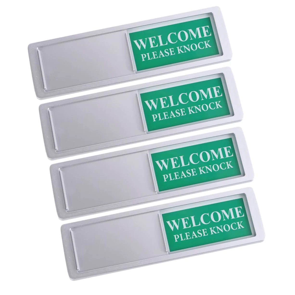 Angoily 12 Piezas Carteles para Puerta de Hotel y Oficina Señal Deslizante Magnética de Privacidad Diseño Plateado Fácil Instalación y Reutilizable para Habitaciones y Baños