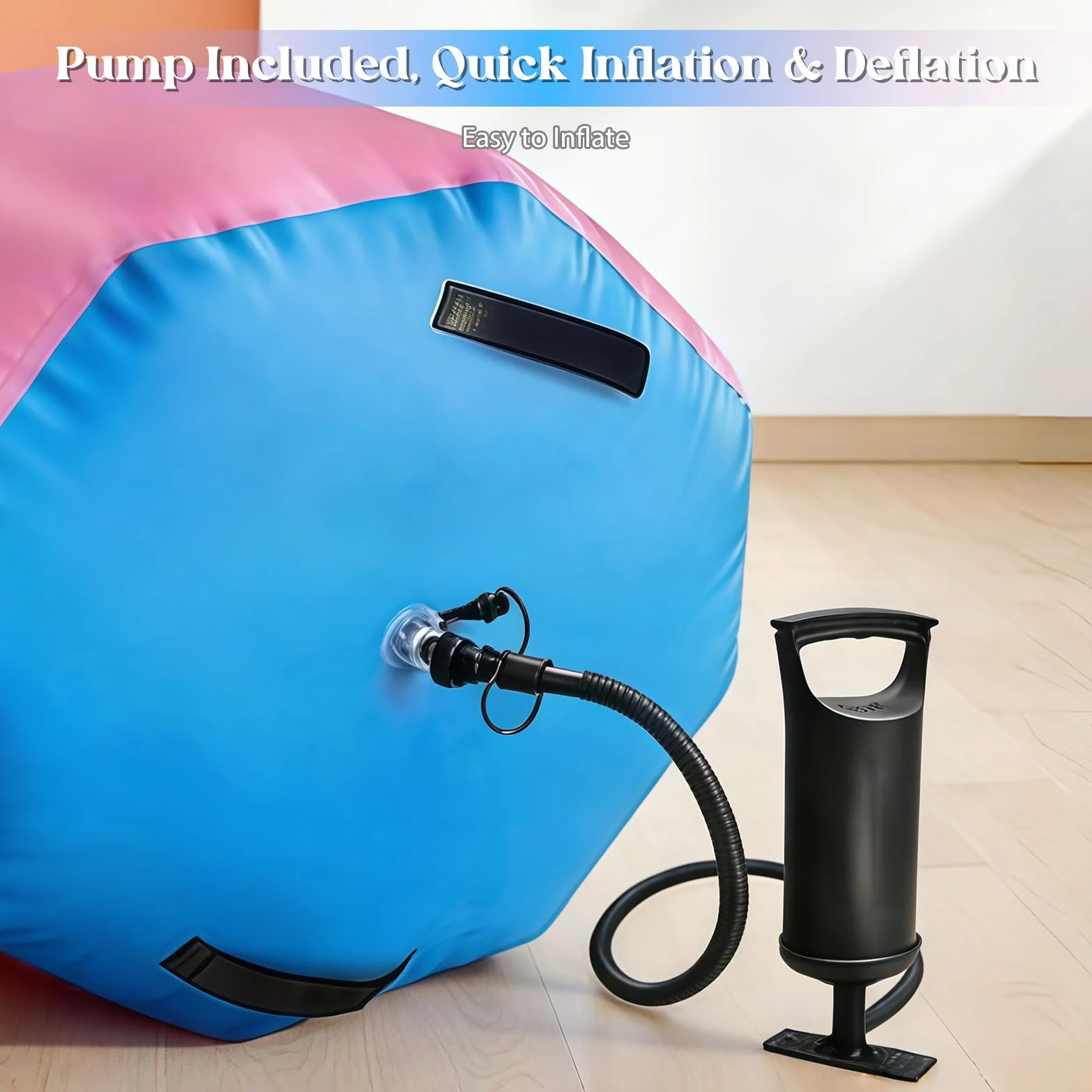 Rollo de aire inflable de PVC para yoga fitness con bomba