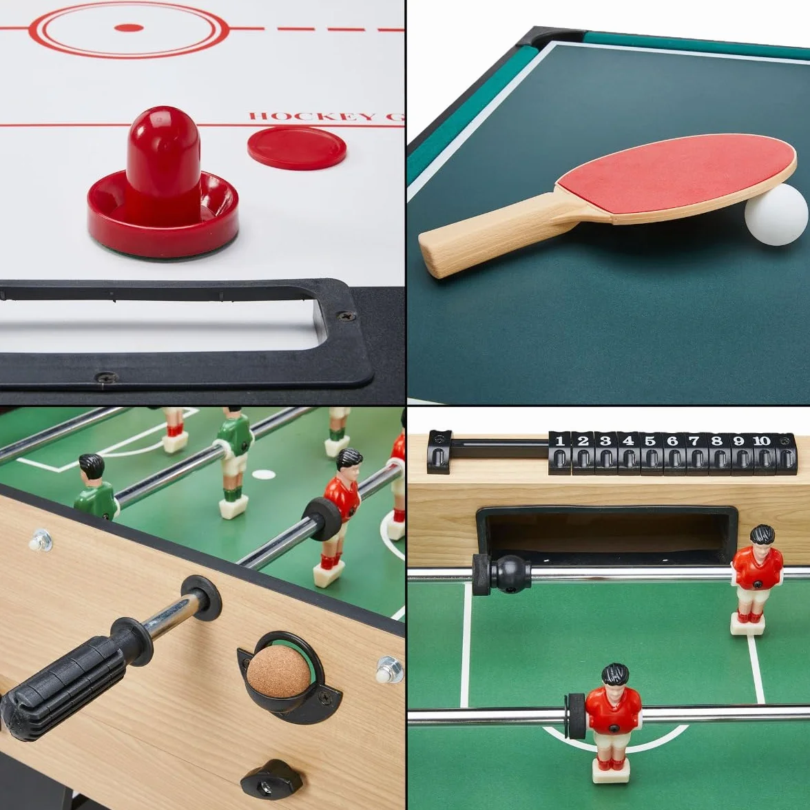 Mesa multijuegos plegable 16 en 1 Kangui para adolescente - Futbolín, ping pong, billar, bowling