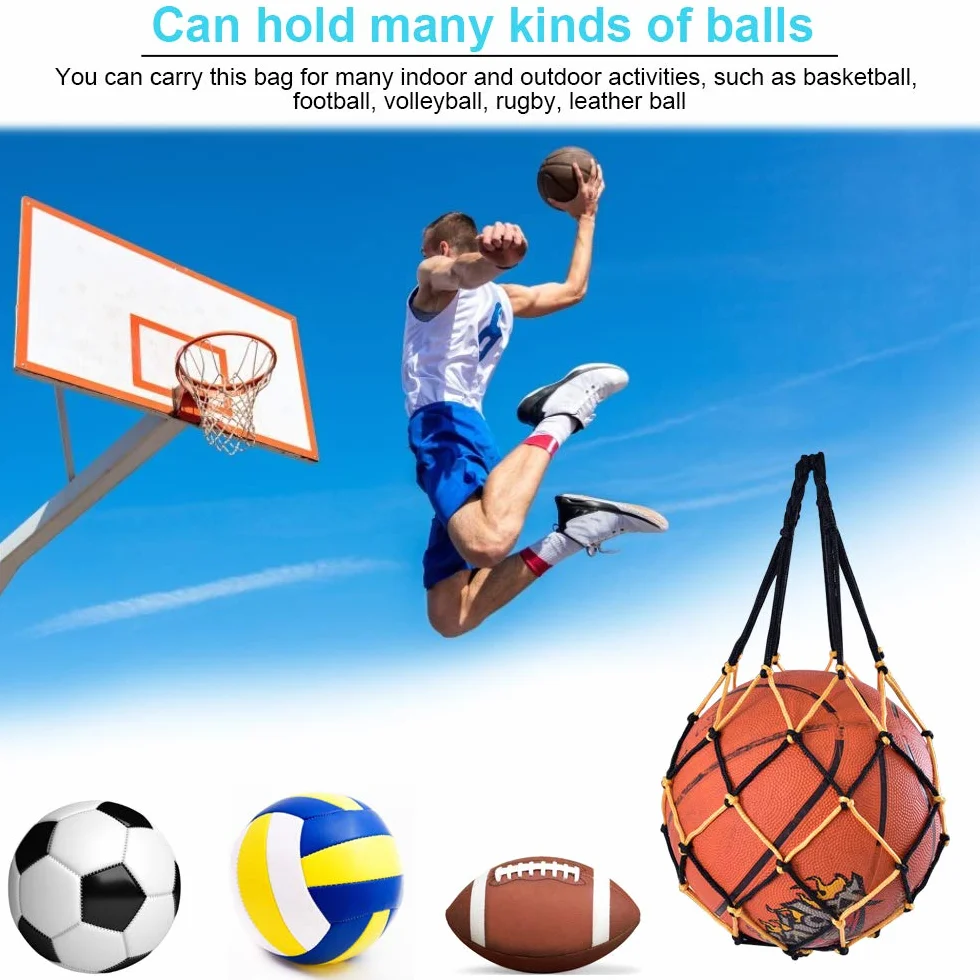 Bolsa de Baloncesto Impermeable, Bolsa de Hombro con Bolsillo de Bola, Negra