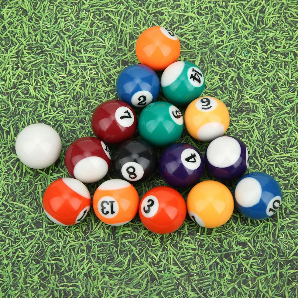 Zerodis Bola De Billar Resina 16 Pcs 32 Mm Numeradas Blanca Juego De Billar