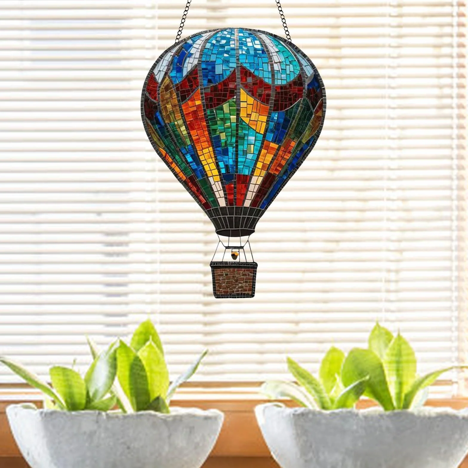 Globo aerostático solar con llama parpadeante, lámpara colgante solar al aire libre para jardín, patio, granja, decoración de patio (B, B)