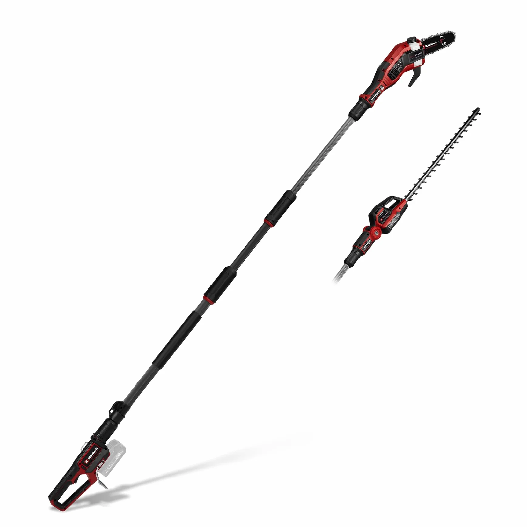 Multiherramienta con batería GP-HC 18/5020 Li T BL-Solo Einhell Professional Power X-Change (18 V, Brushless, Cortasetos de 50 cm, podadora de 18 cm, Mango telescópico, sin batería)