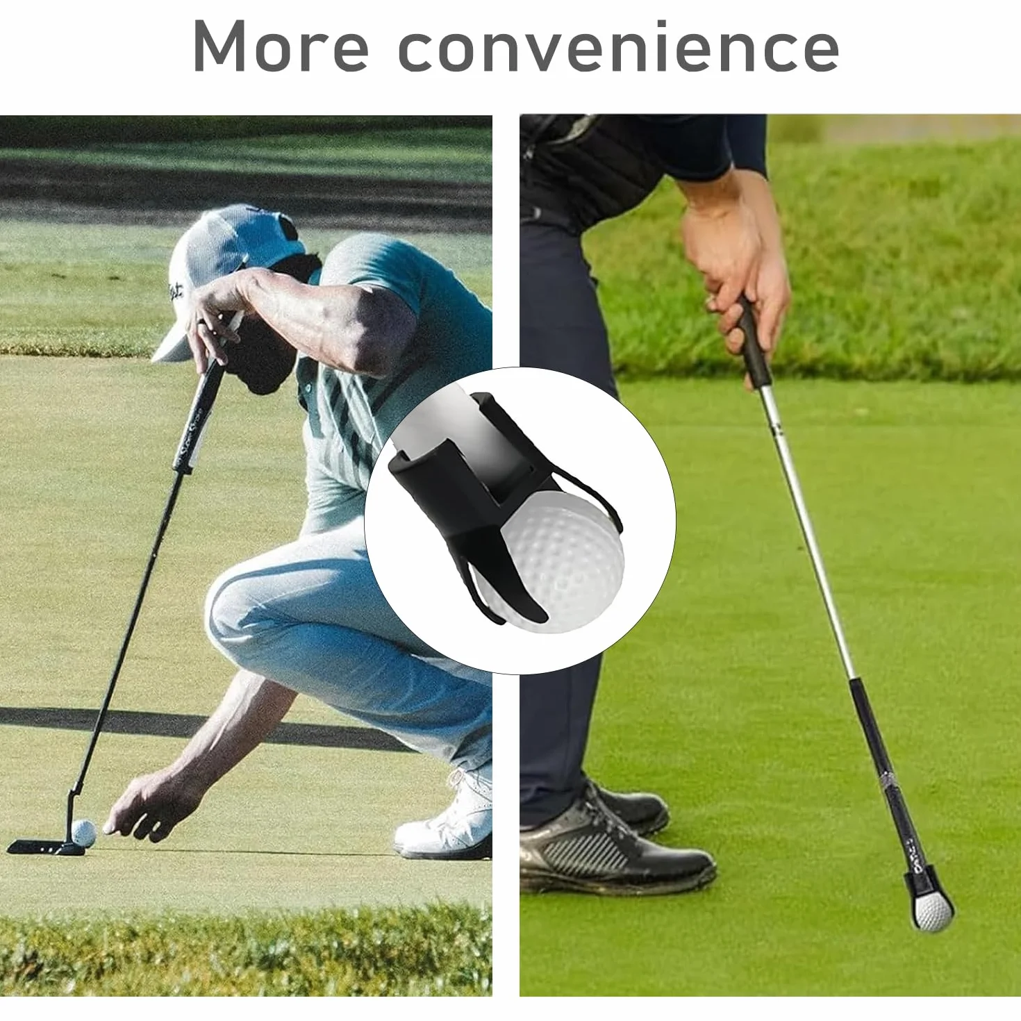 Recogepelotas de Golf 5 Piezas - Herramienta de 4 Garras con Accesorio Putter para Campo