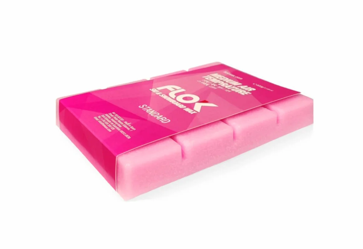 FLOK Cera de Esquí y Snowboard Temperaturas Intermedias 500 g para Alpino Nordico Mantenimiento Deslizamiento