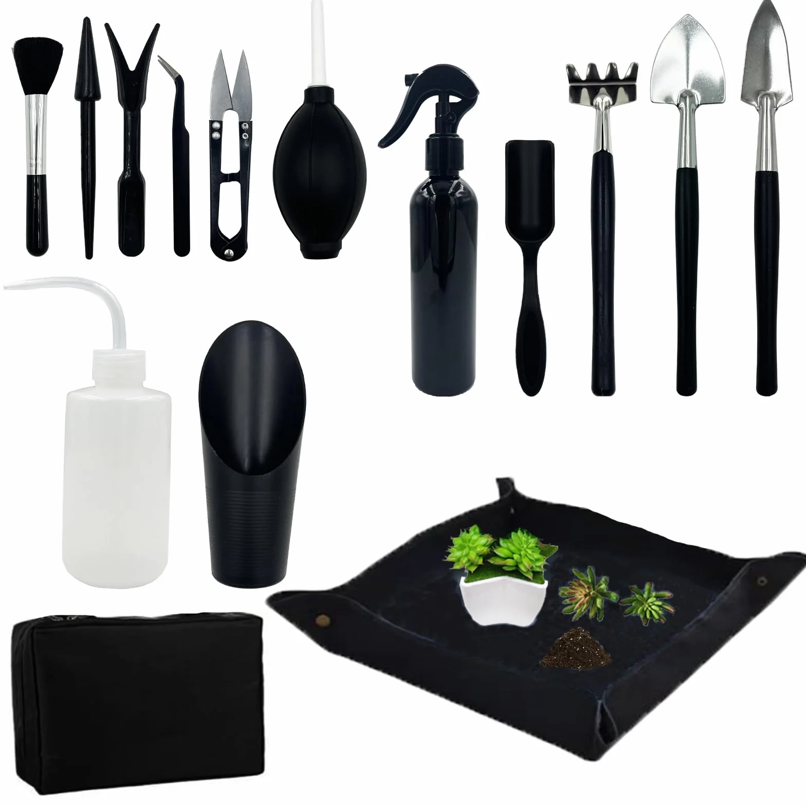 Juego de Herramientas para Bonsái,Herramientas para Plantas Suculentas Set,Mini Herramientas de Jardín para Trasplante,el Cuidado de Plantas en Miniatura