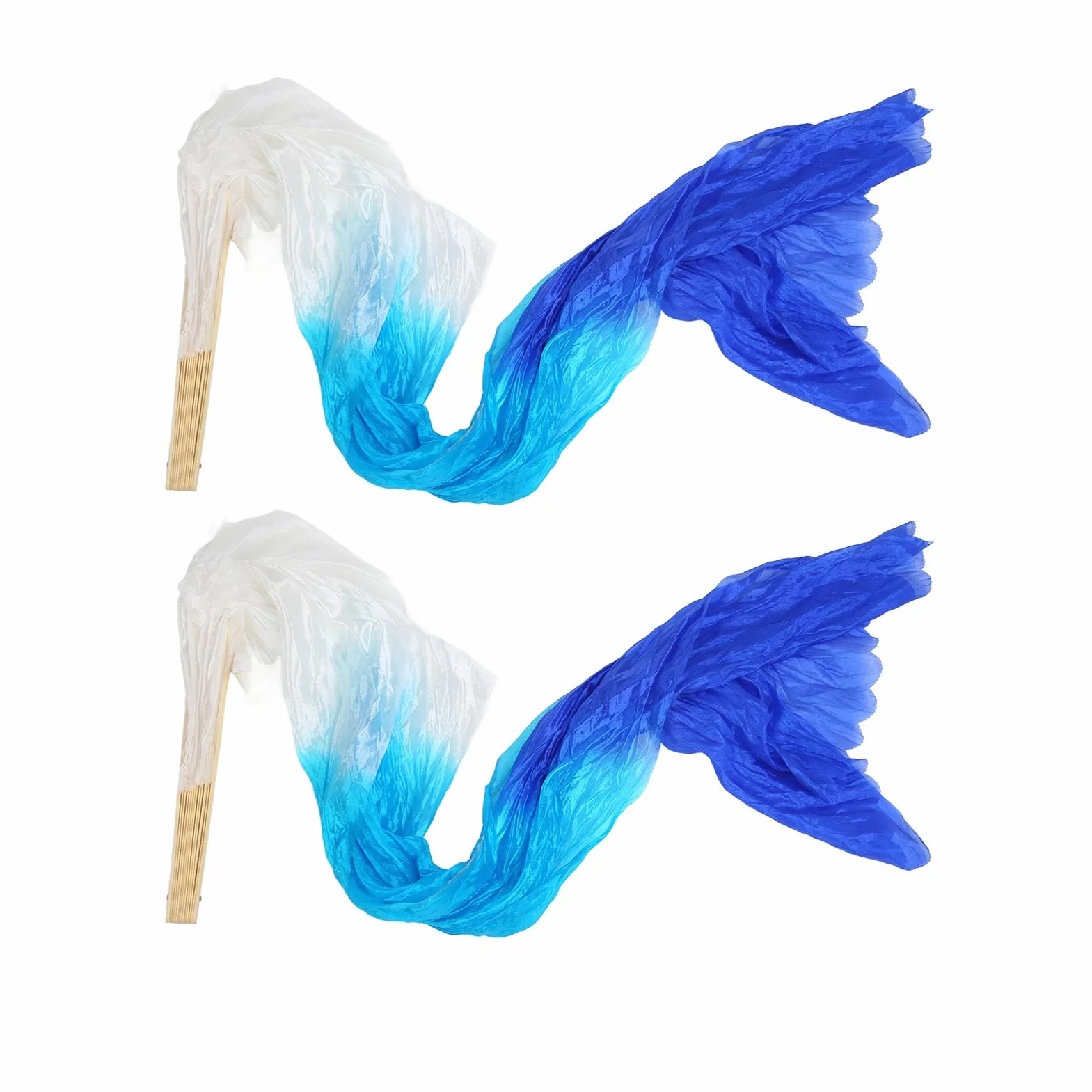 VGEBY Abanico de bambú Tricolor Cuadrado para Danza del Vientre 1,5 M