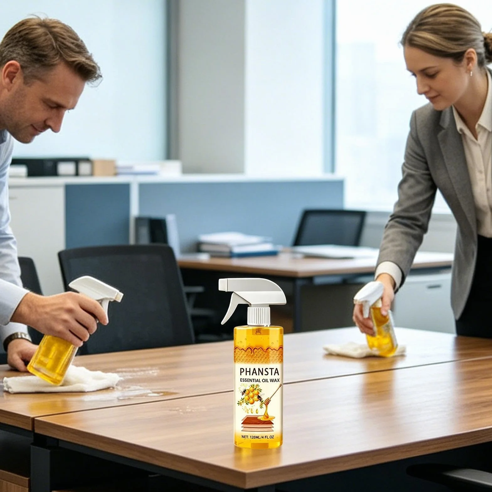 Pulidor De Madera Con De Abejas - Spray Natural Para El Cuidado De Muebles, Limpiador No Graso De 120 Ml, Restaurador De Brillo | Protección De Madera Para El Uso En Hogar Del Mant