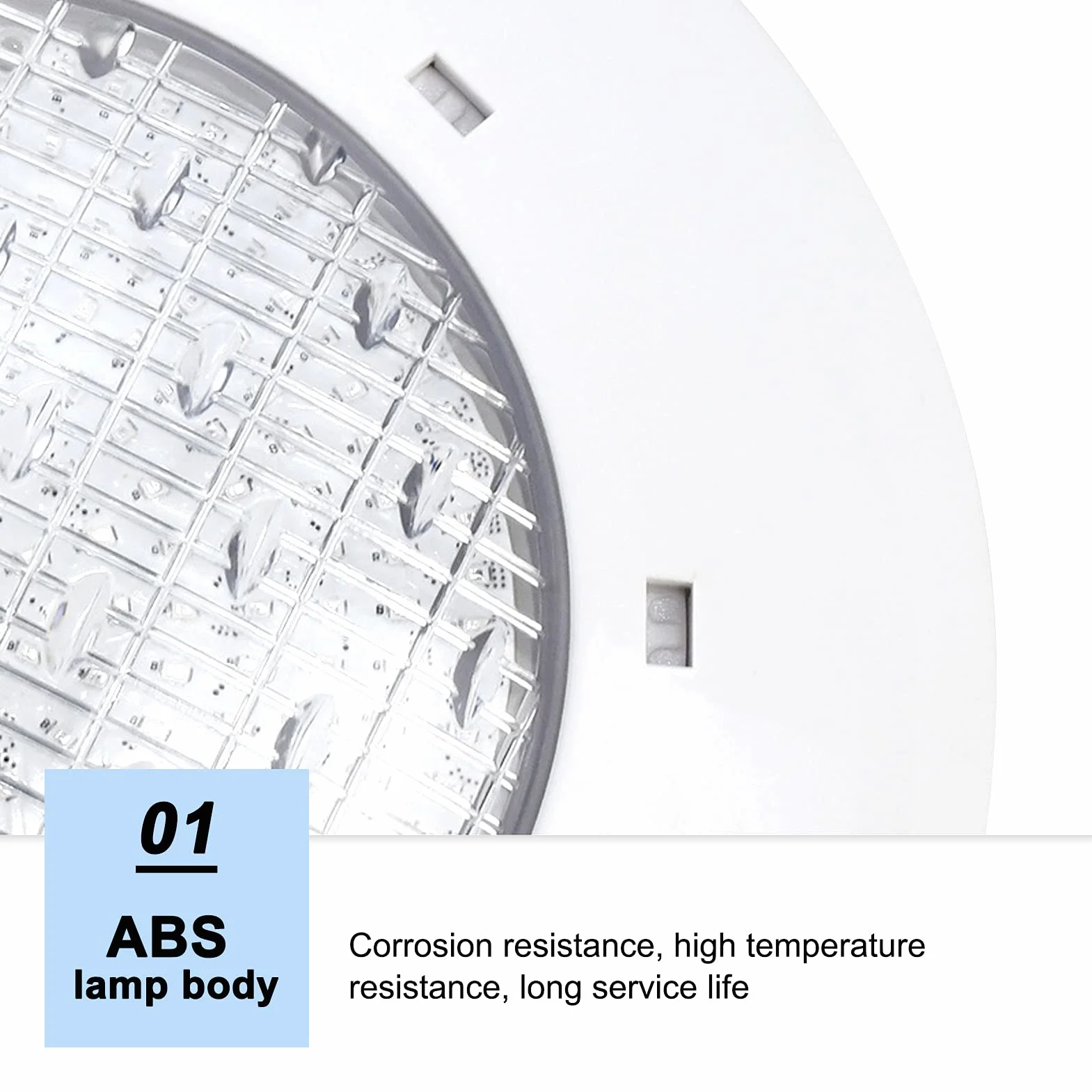 Acouto Lámpara Subacuática para Piscina, Luz Blanca AC12V IP68, Superficie de Espejo para PC SMD2835 LED, Montaje en Pared para Piscinas, Acuarios, Fuentes (35W)