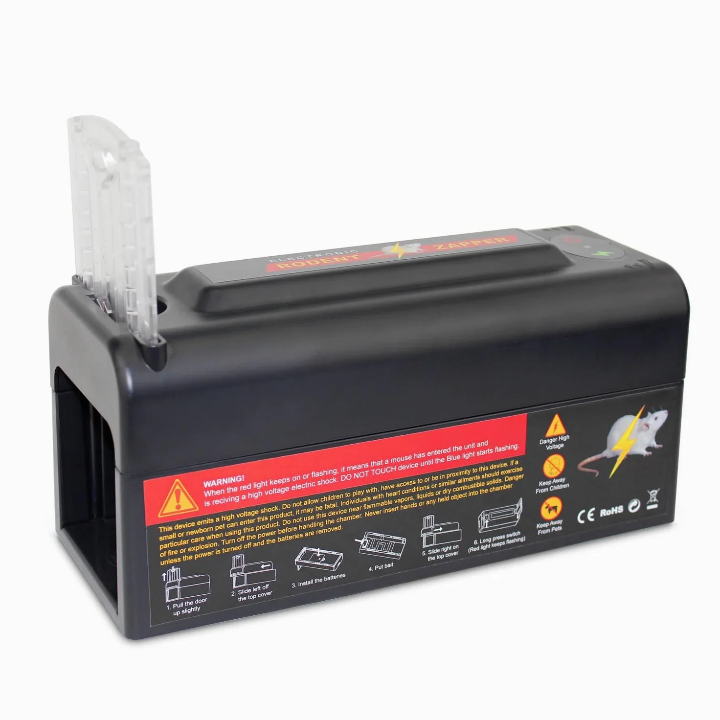 Rato eléctrico Rato Fuerte doméstico Puerta de Escape Interior eficiente Reutilizable Humanos Rato exterminador Rato eléctrico Choque en el Garaje del hogar