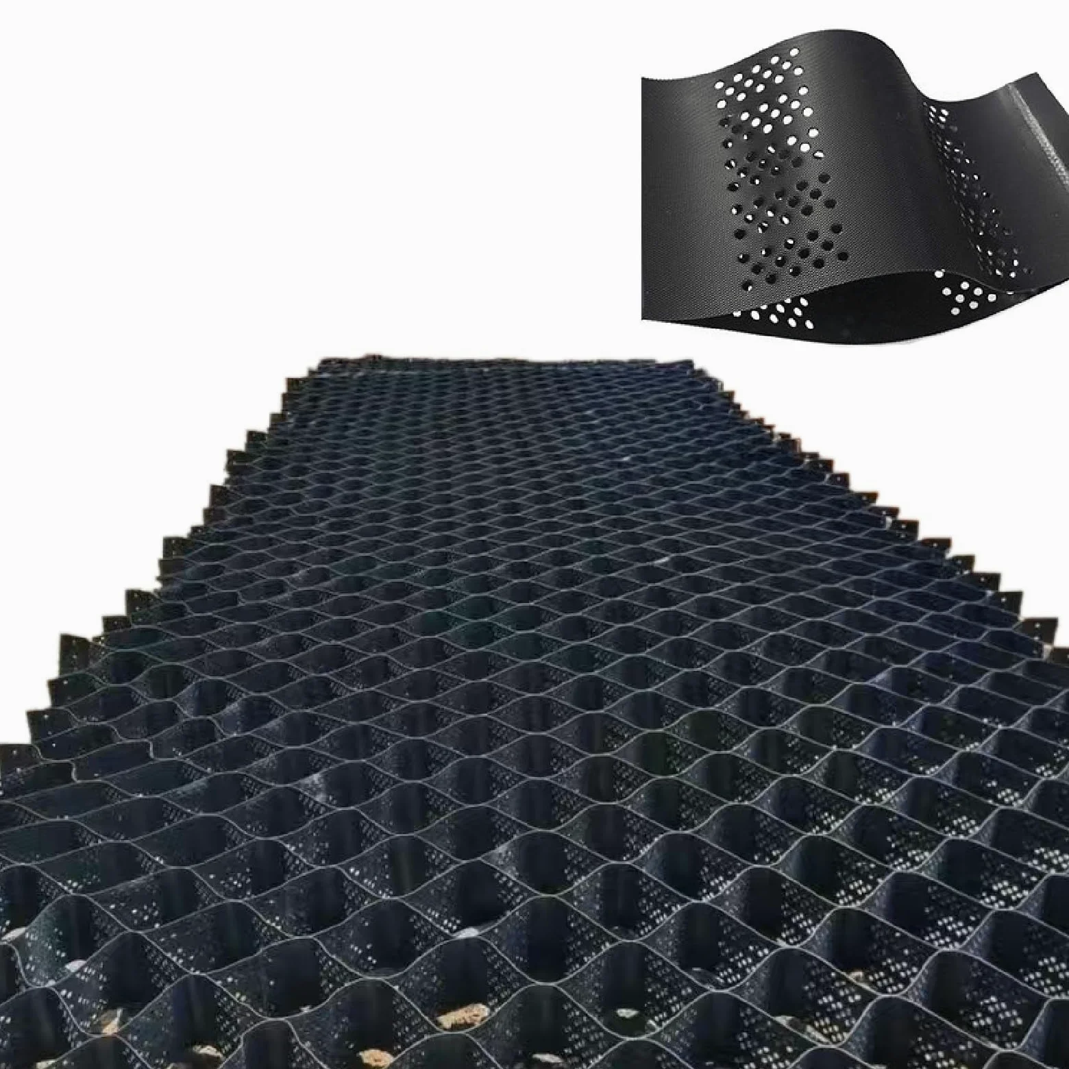 Rejilla estabilizadora de grava para entradas y pendientes, material HDPE de alta densidad con capacidad de carga de 1800 libras por pie cuadrado
