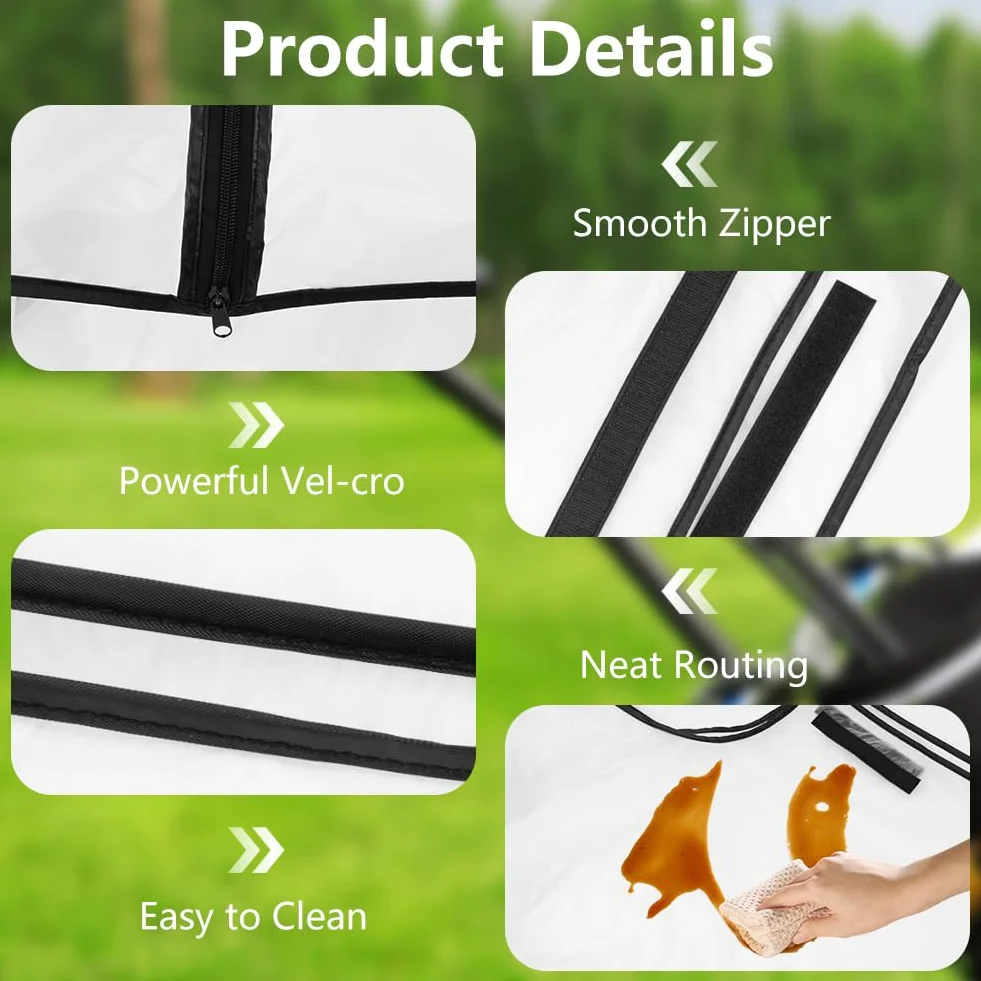 Funda Impermeable para Bolsa de Golf Universal de PVC Portátil Transparente Negro