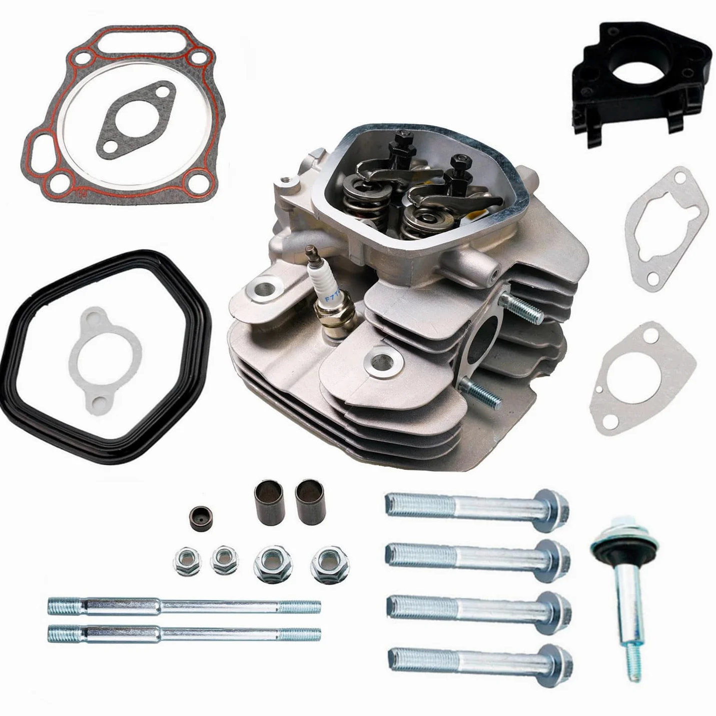 Jjing Kit de montaje de culata montado compatible con motor Champion de 270 cc, 292 cc, 301 cc, 312 cc, 6250, 5000 vatios, divisor de troncos de 32 toneladas y más