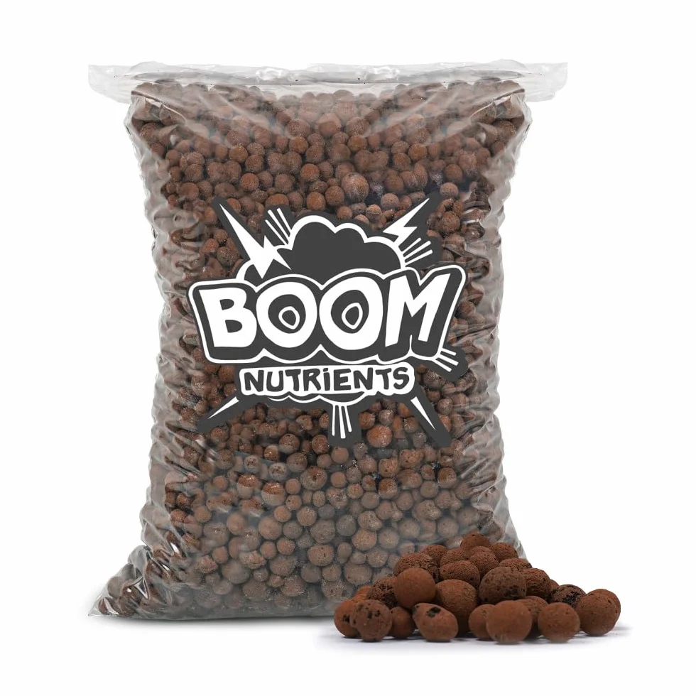 Arcilla Expandida Boom Nutrients 6 L – Bolas de Arcilla para Drenaje, Aireación y Cultivo Hidropónico – Sustrato Inerte para Plantas, Macetas y Jardinería