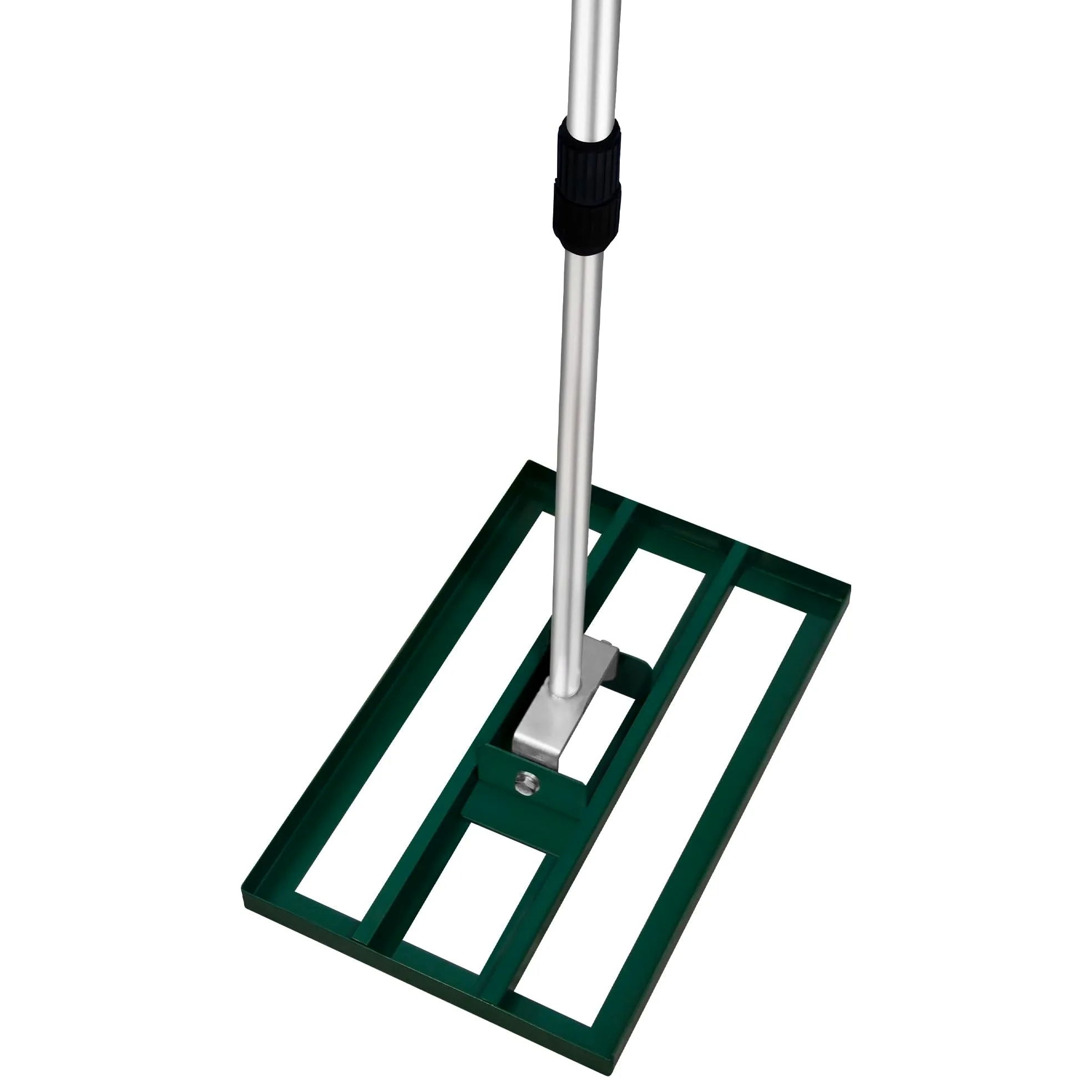 SET Nivelador de Césped 50x32cm + Aireador Manual Rodante de Césped 42cm ancho (Púas 3.8cm) | VERDE| Acero | Mango Extensible 1.15-1.9m | Aluminio | Jardinería Paisajismo Cultivo Exteriores