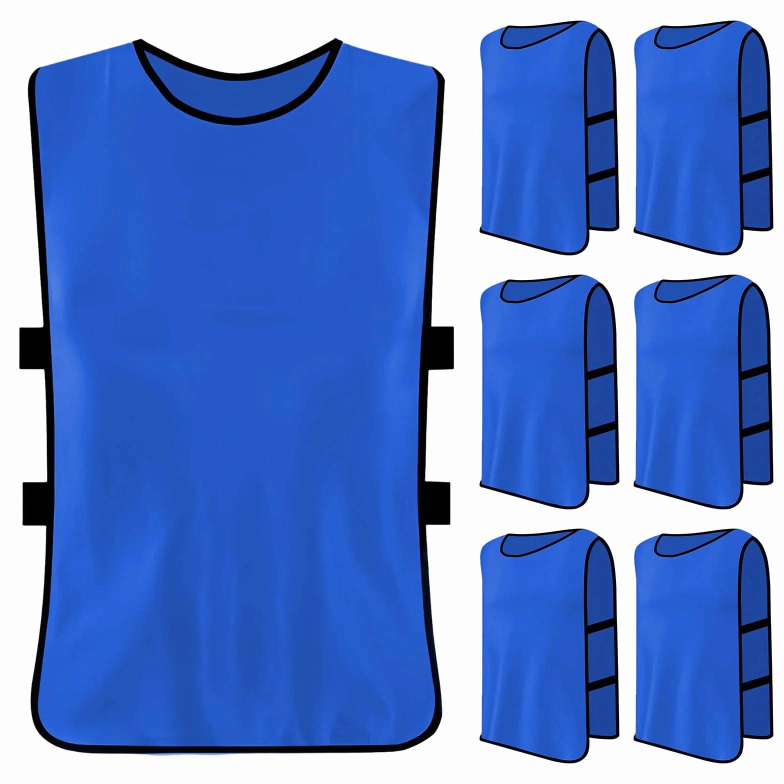 Chalecos de Entrenamiento Peto Deportivo Fútbol Baloncesto Rugby Talla XL Azul