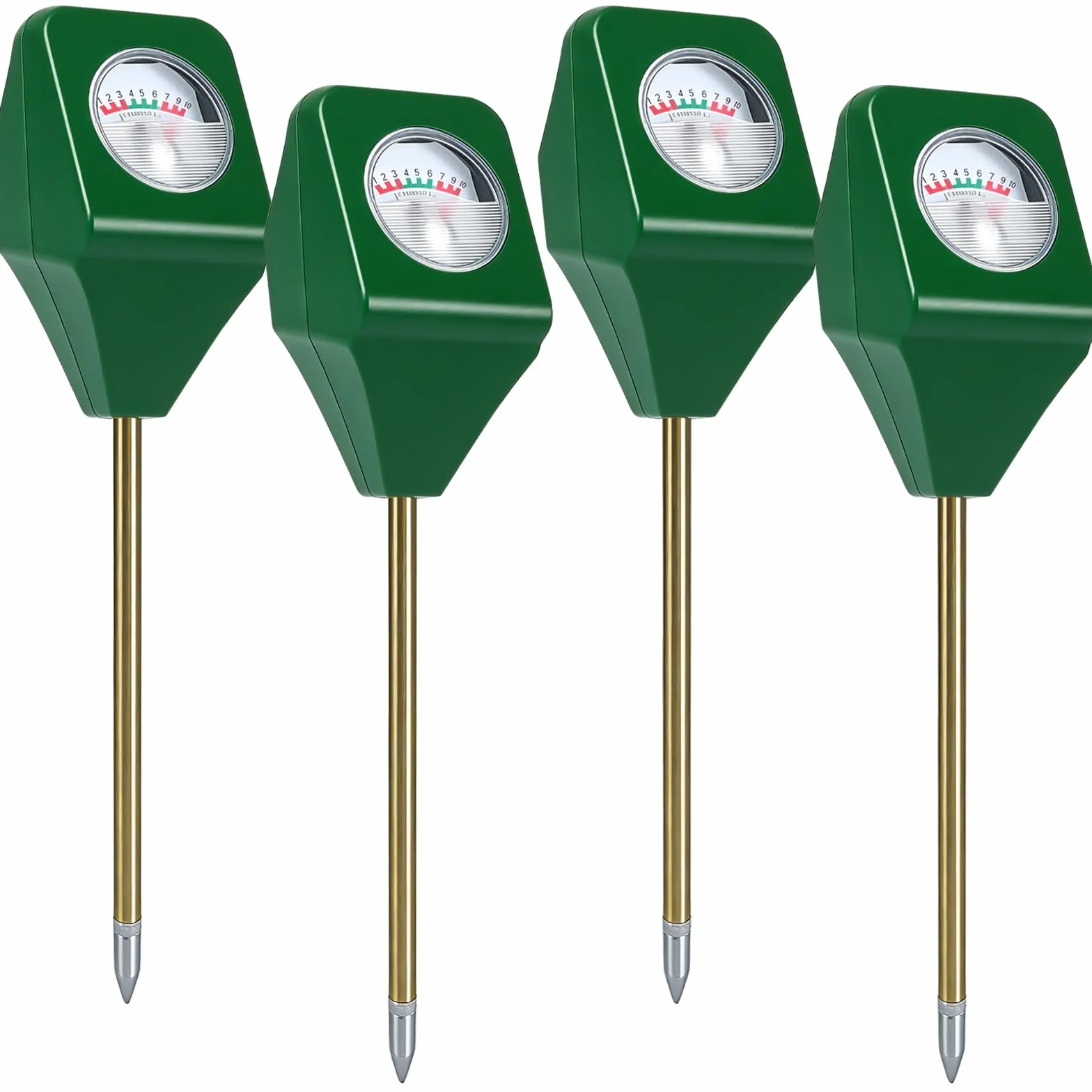 GBKDQQ 4 unidades medidor de humedad para plantas, medidor de humedad del suelo, sin pilas, higrómetro para jardín y agricultura, probador de suelo, indicador de riego