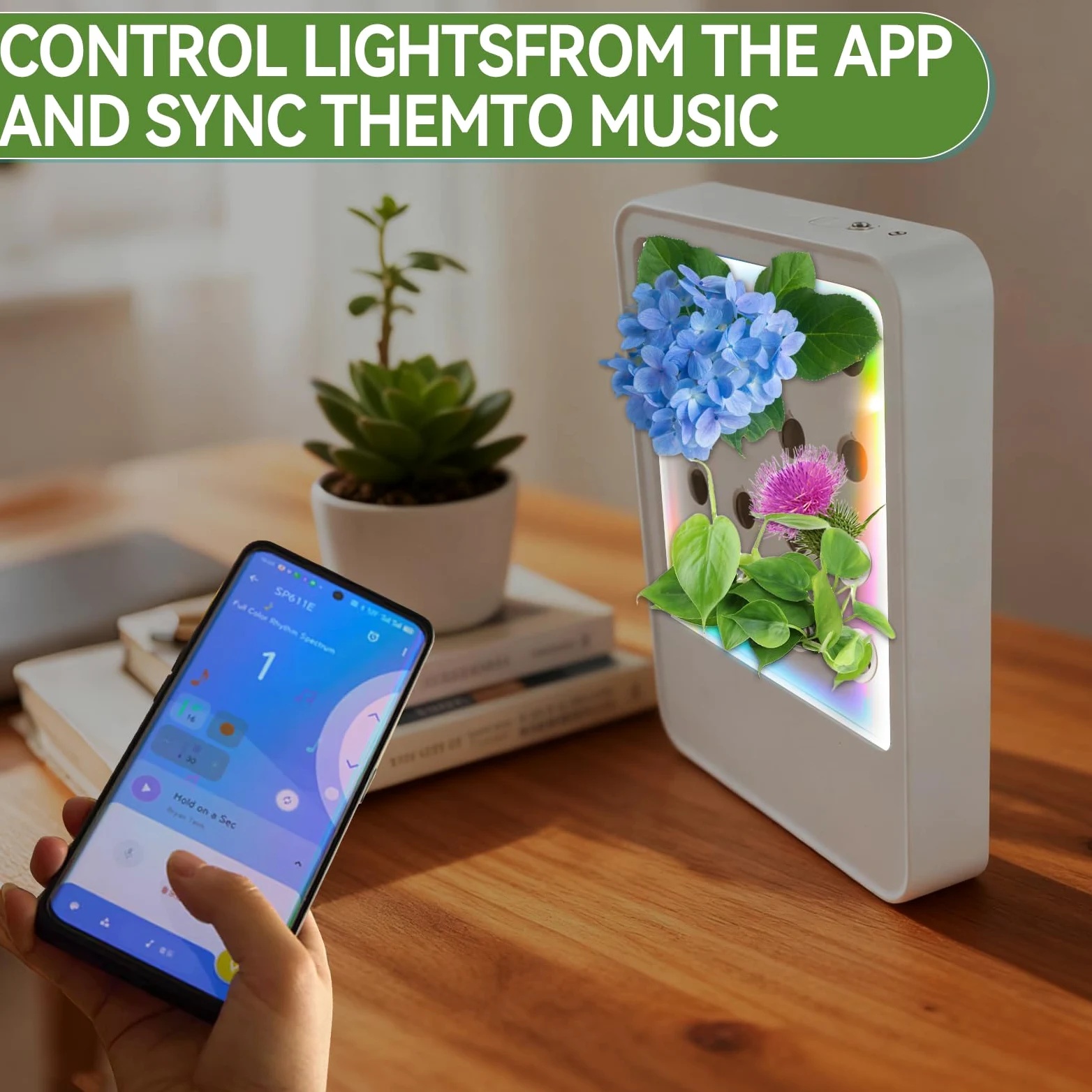 CDIYTOOL Sistema de cultivo hidropónico con luz LED de crecimiento, jardín de hierbas de 16 cápsulas, juego inteligente de germinación de plantas con riego automático, luz ajustable