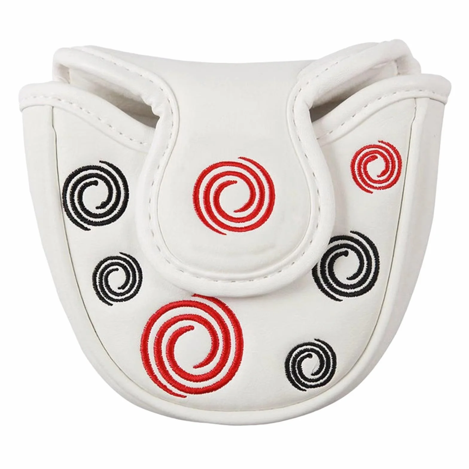 Funda para Cabeza de Putter de Golf Bordado Circular Cierre Magnético Piel Sintética ODY-Ssey