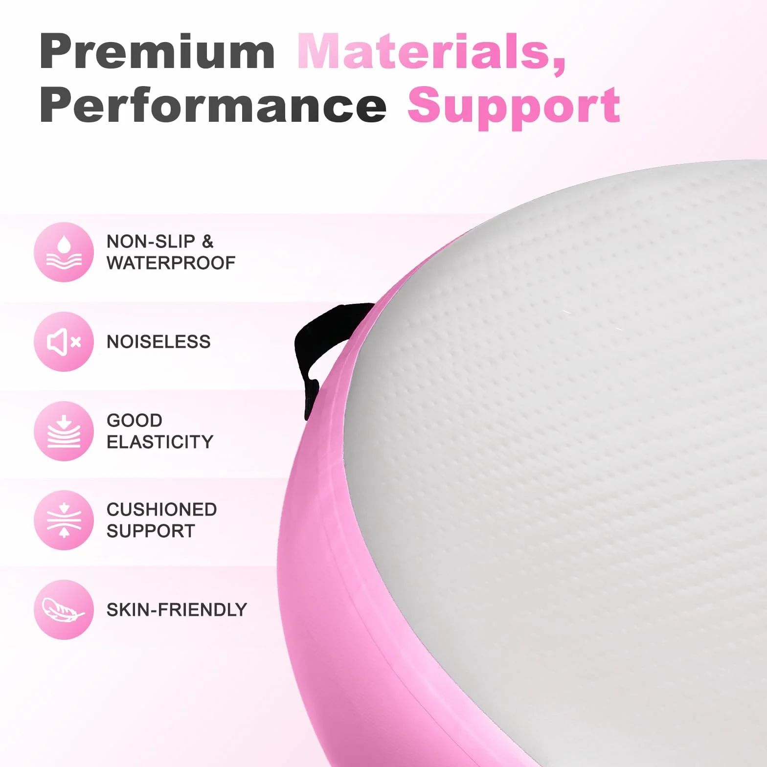 Colchoneta Gimnasia Inflable Redonda 20cm 100/140cm con Bomba 600W