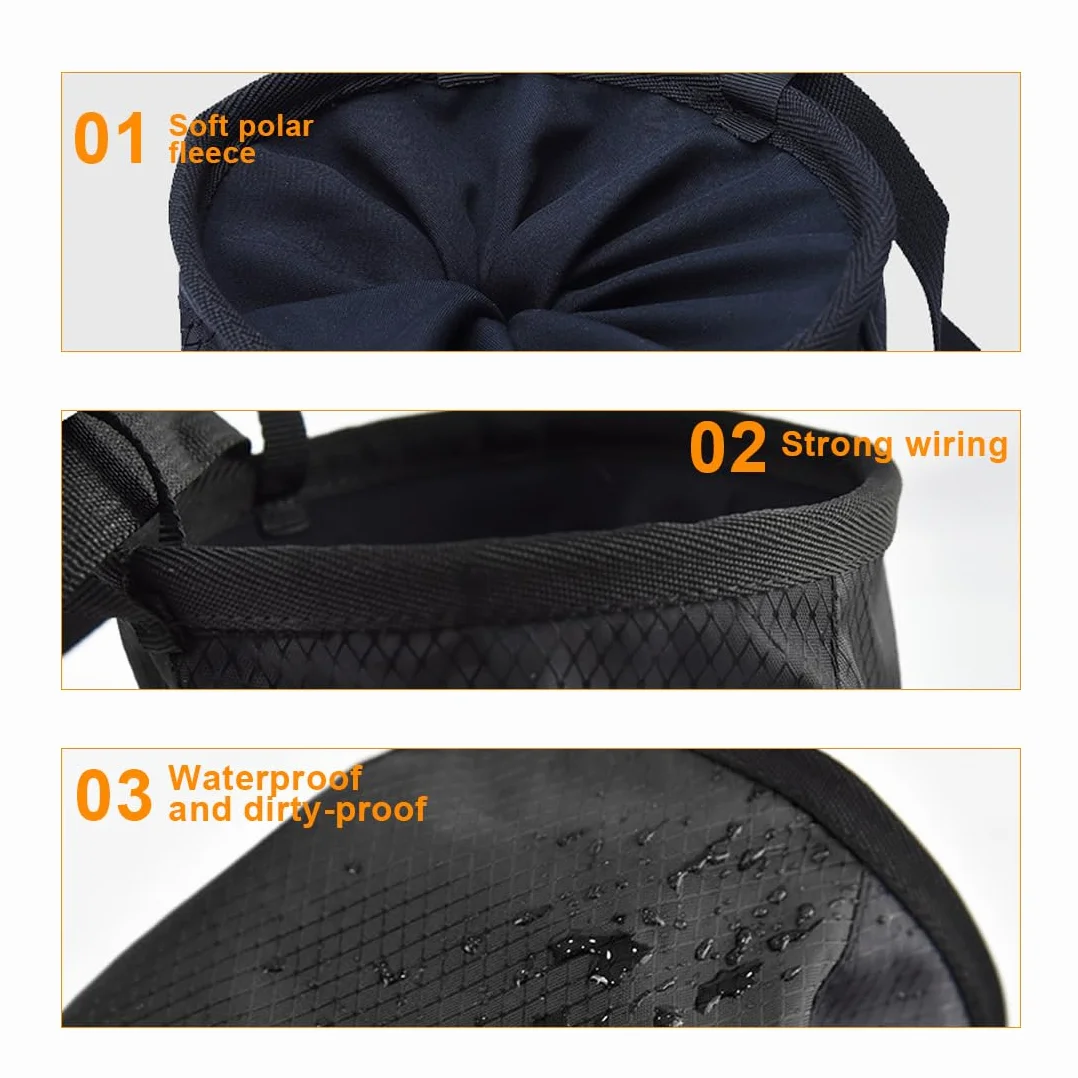 EIHI Bolsa de Magnesio para Escalada, Magnesera Dura y Fácil de Limpiar con Cinturón Ajustable