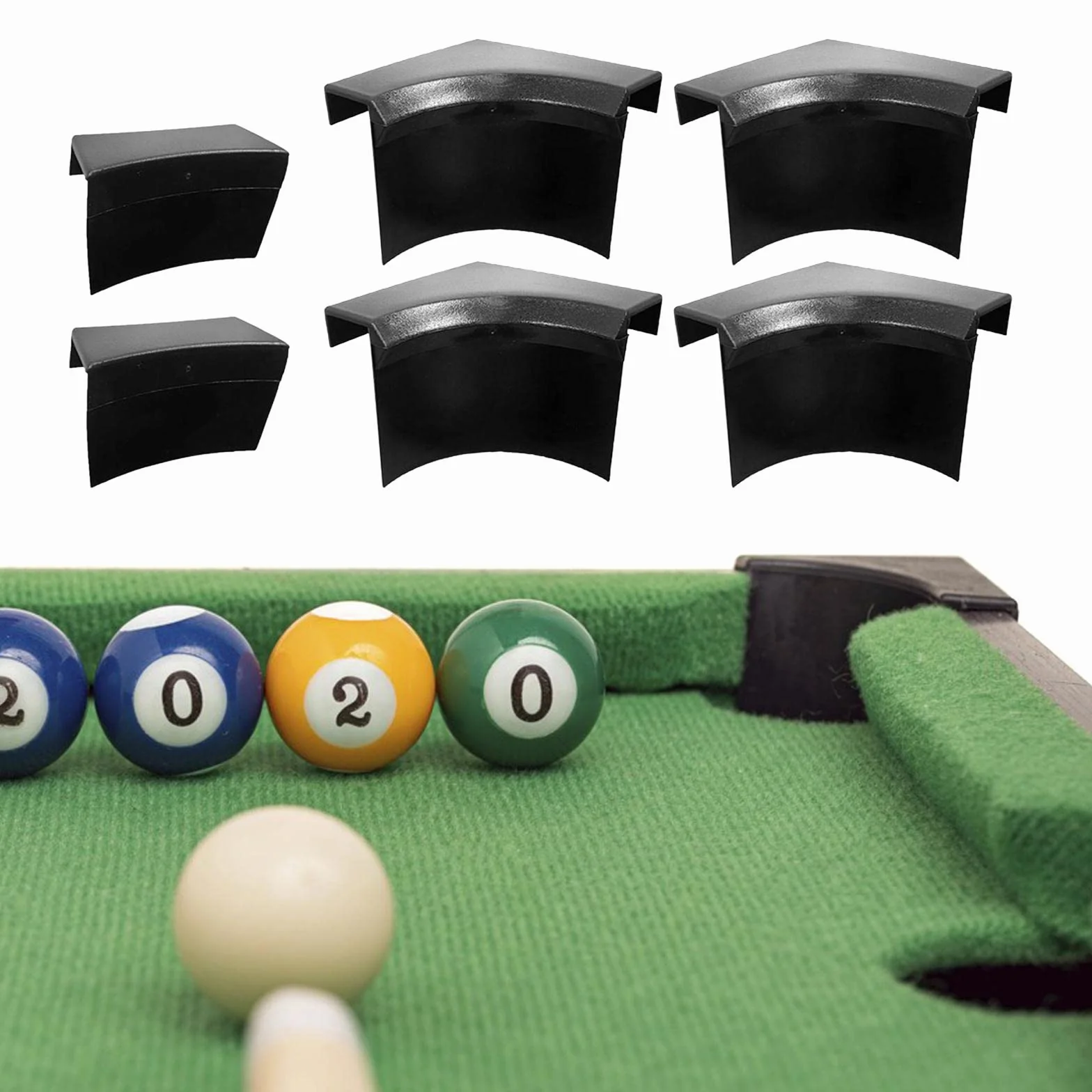Revestimientos para Troneras de Mesa de Billar Americano o Snooker, 6 Piezas