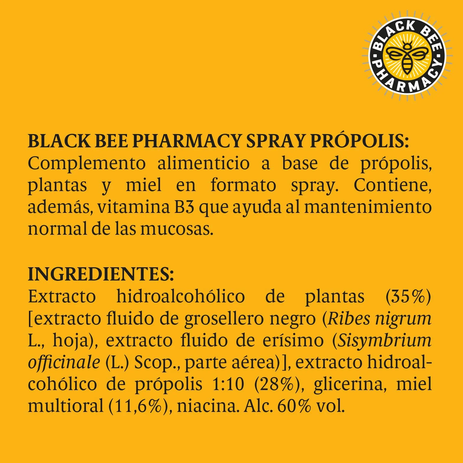 Black Bee, Spray de Própolis, 20 ml