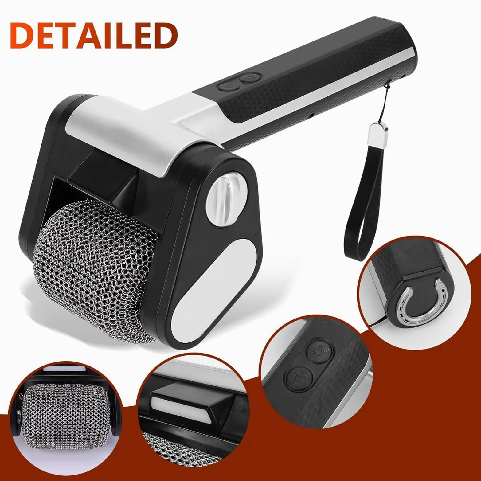 Limpiador eléctrico de parrilla, cepillo recargable para barbacoa con rodillo de acero inoxidable de 350 RPM y luz LED, herramienta sin cerdas para una limpieza eficiente de barbacoas y parrillas