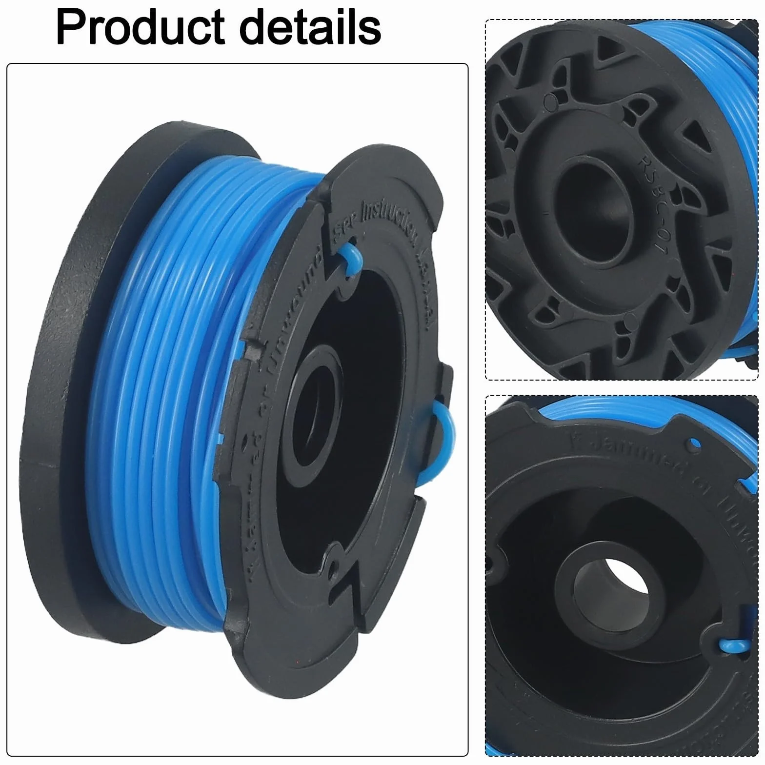 Gdfnmogo Bobina y línea para desbrozadora BCSTA536 - Línea de corte de nailon resistente de 1,5 mm, 10 m de longitud, alimentación automática de cable, reemplazo de herramienta, compatible con la