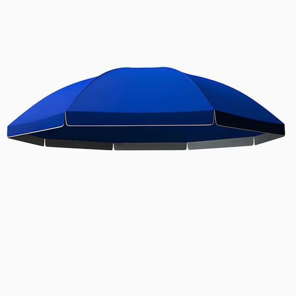 Funda redonda de repuesto para sombrilla de patio de 3 m, protección UV 50+ para patio trasero, piscina y terraza, tela para sombrillas de 2,2 m a 3 m, 8 varillas (azul)