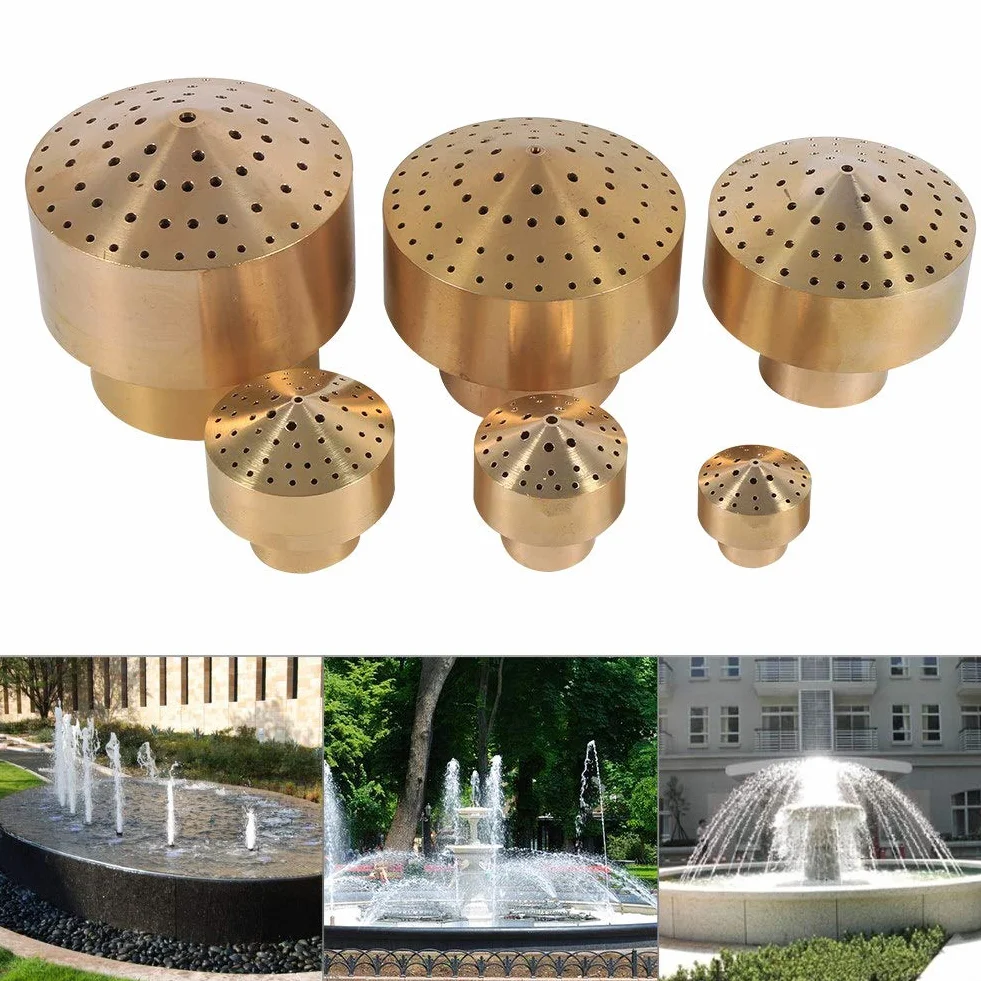 Boquilla de Fuente de Agua, Haofy Rociador de Latón con Forma de Fuegos Artificiales Columna Estilo, Reemplazo de la Cabeza del Rociador para Estanques de Jardín o Parque