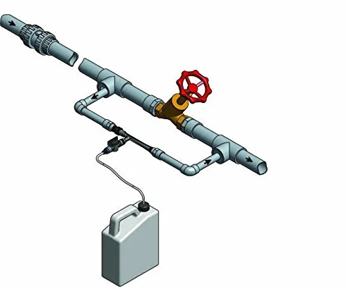 Inyector Venturi de fertilizante 50Ø 12mm. Caudal máximo de riego 12.000 litros / hora. Caudal máximo fertilizante 600 litros a 3 bar de presión. Rosca 1" macho. fabricado en España
