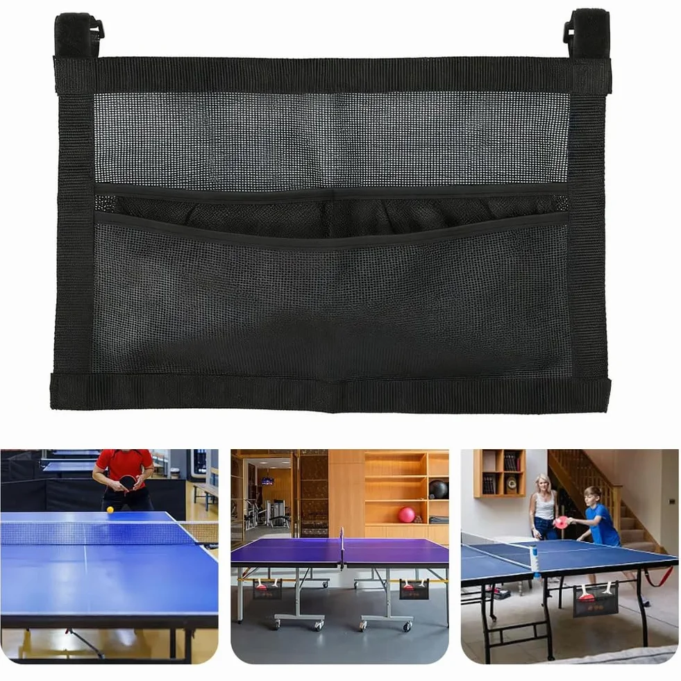 Organizador de malla para pelotas de tenis de mesa, paletas de ping pong y pickleball, almacenamiento de equipo deportivo