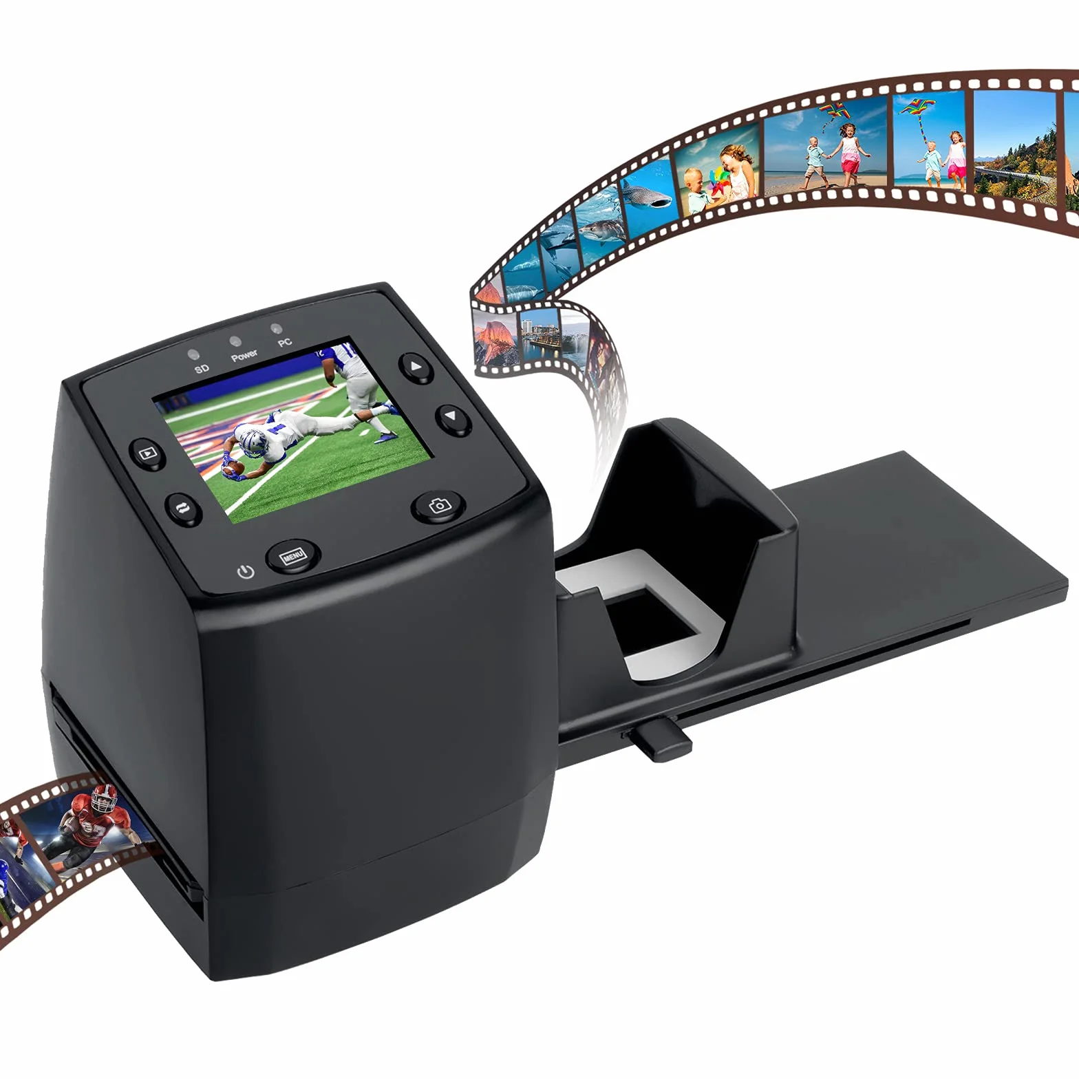 DIGITNOW! Escáner de negativos y diapositivas 2,4" LCD 3600 ppp 35/135 mm JPEG