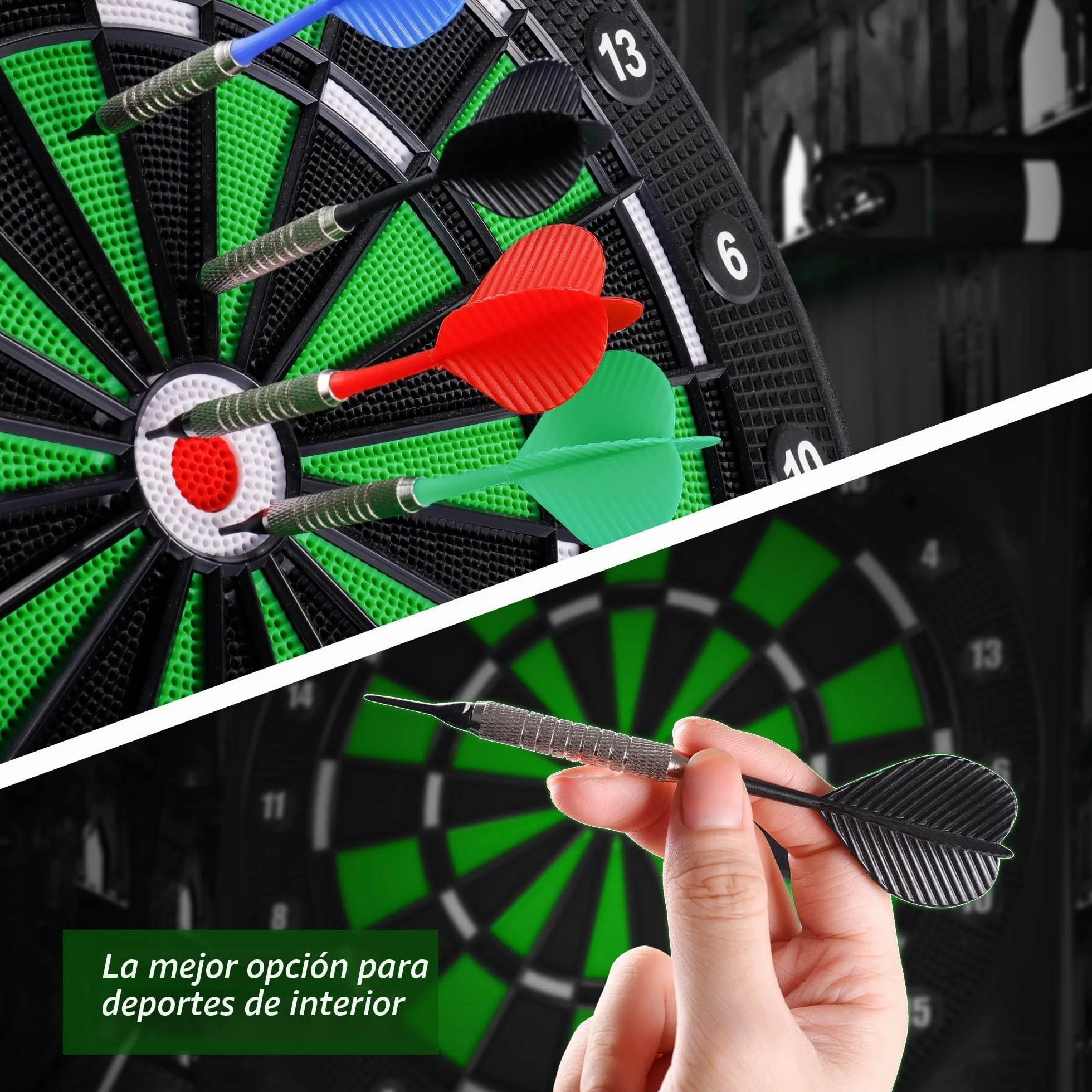 CyeeLife Dardos con punta de plástico, juego de 12 dardos blandos con 100 puntas para diana electrónica