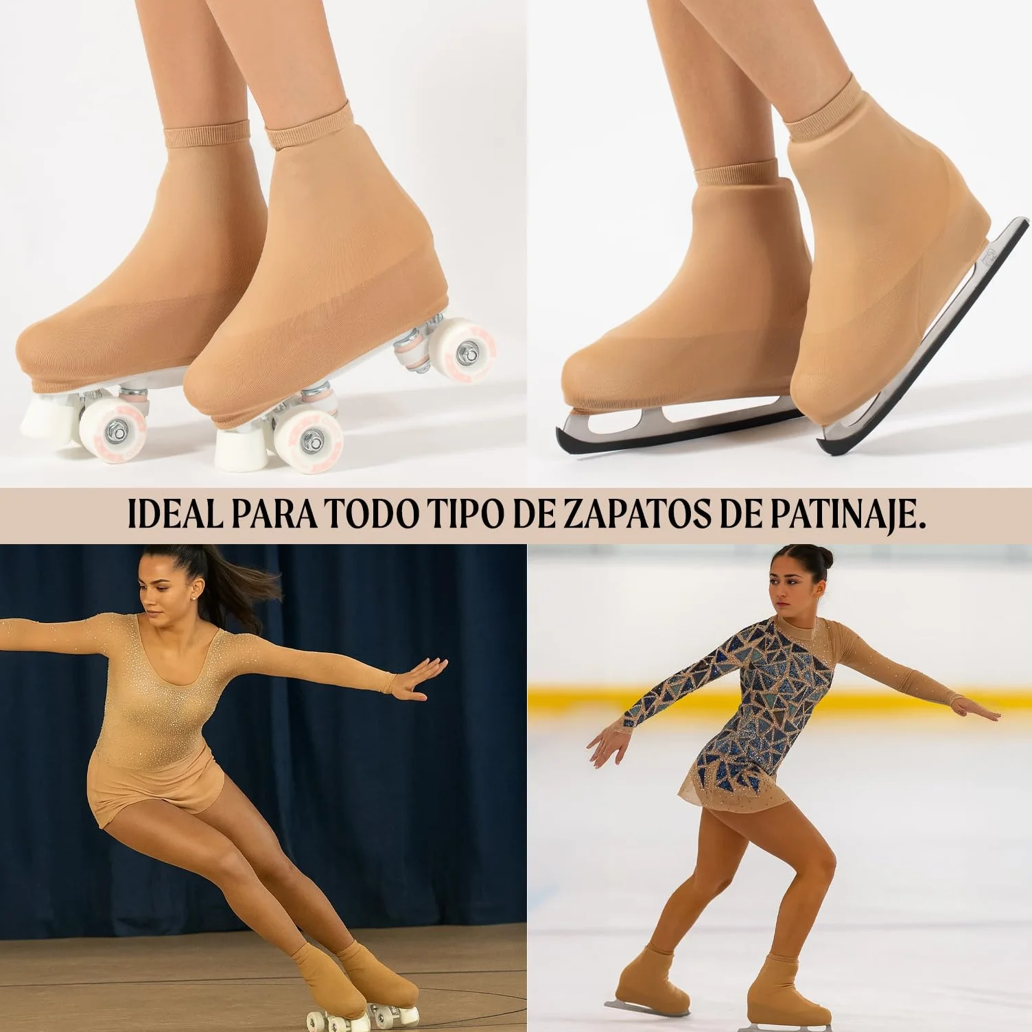 CALZITALY Cubrepatines protección patín niña mujer 130 denier talla 28-42