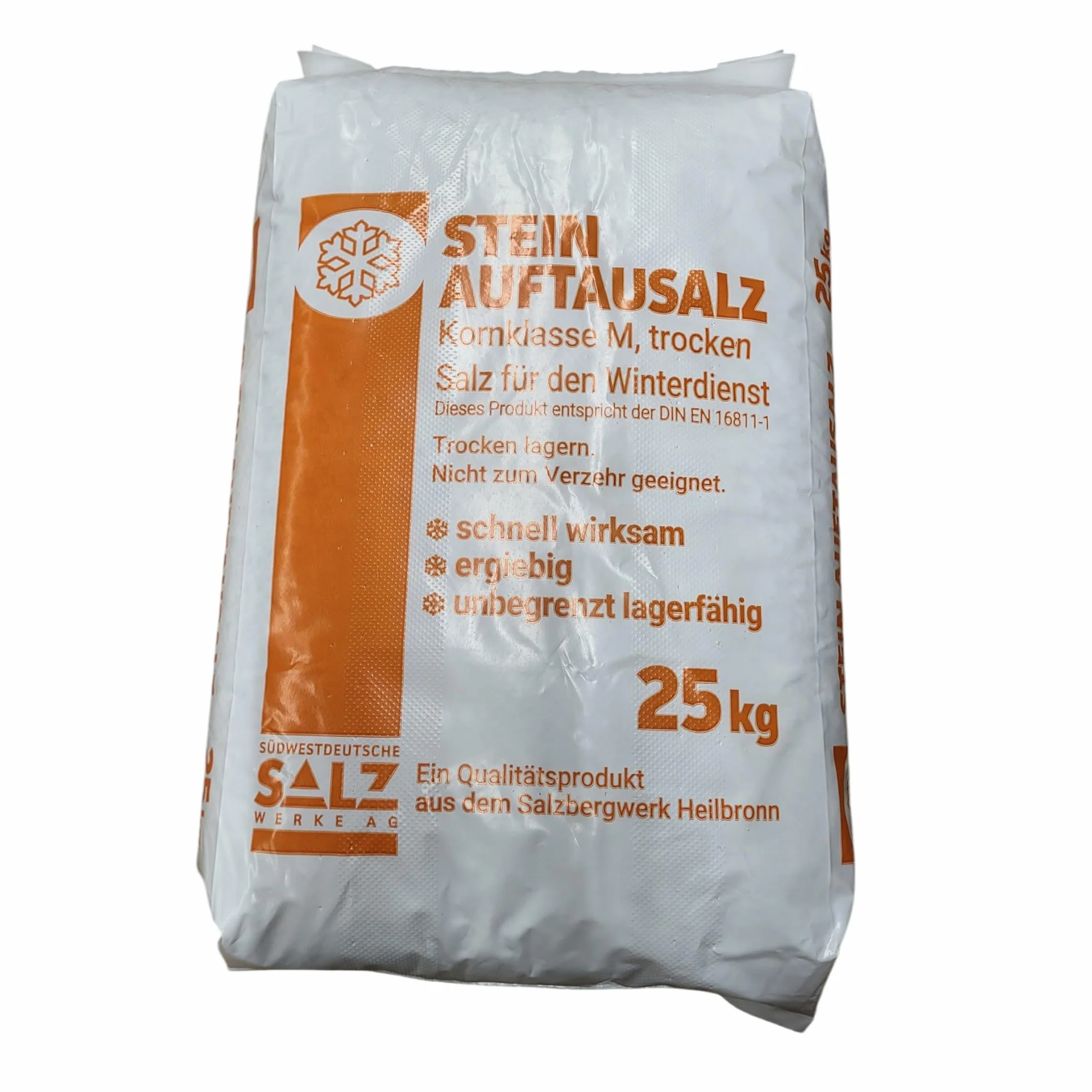 Sal para deshielo, saco de 25 kg, para servicios de invierno profesionales