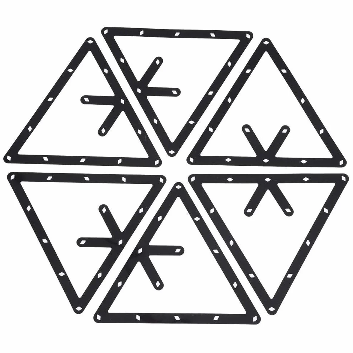 Magic Rack Pro Juego de 6 Triángulos de Billar 8, 9 y 10 Bolas Soporte Preciso