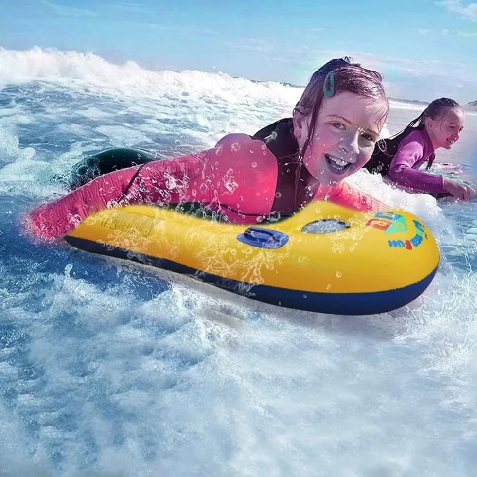 Tabla Bodyboard Hinchable para Niño con Asas 105 x 45 cm Juguete Acuático Playa Piscina