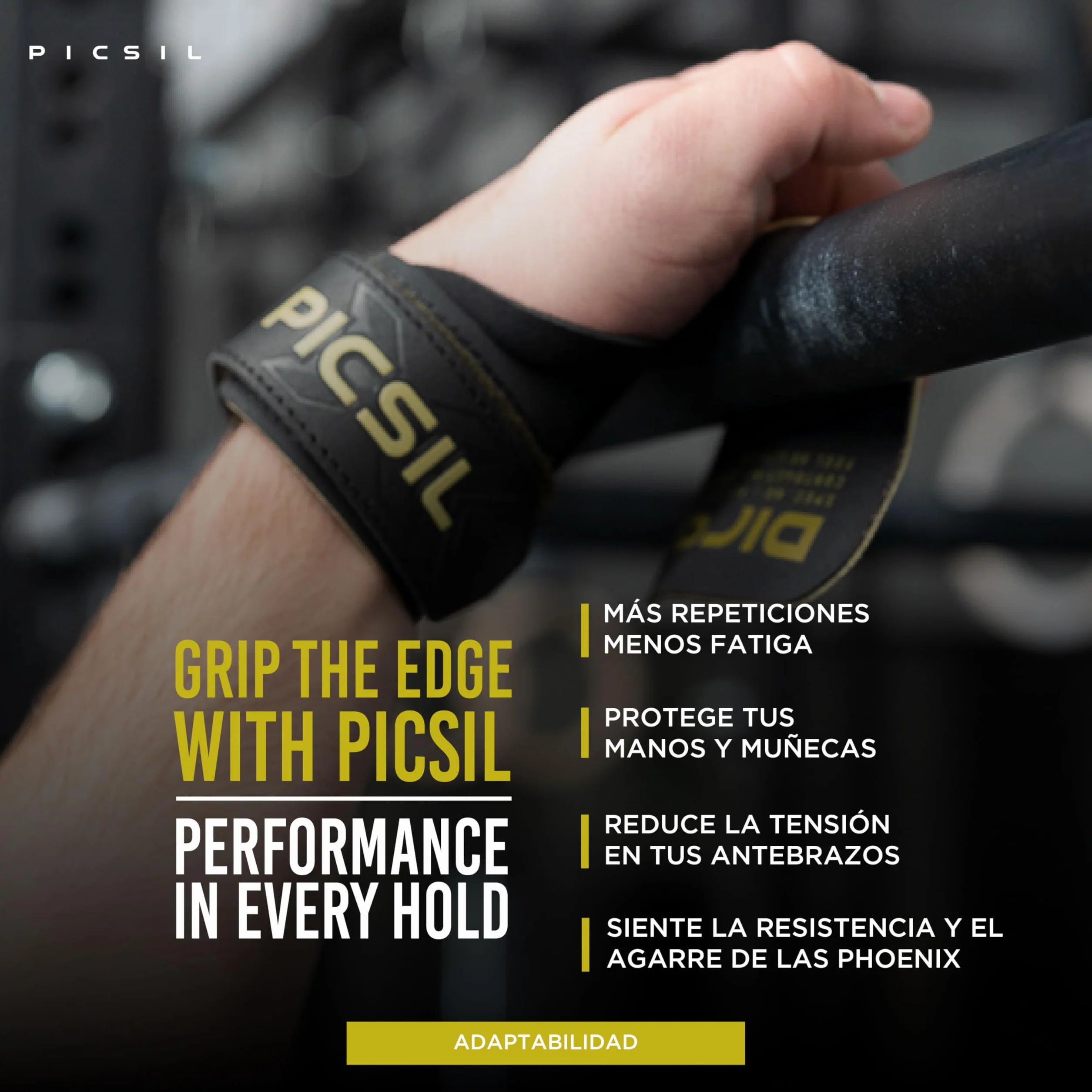 PICSIL Phoenix Grips Calleras Sin Magnesio de Triple Tejido Agarre Integral para Gimnasia Dominadas Halterofilia Protección Mano Alta Resistencia