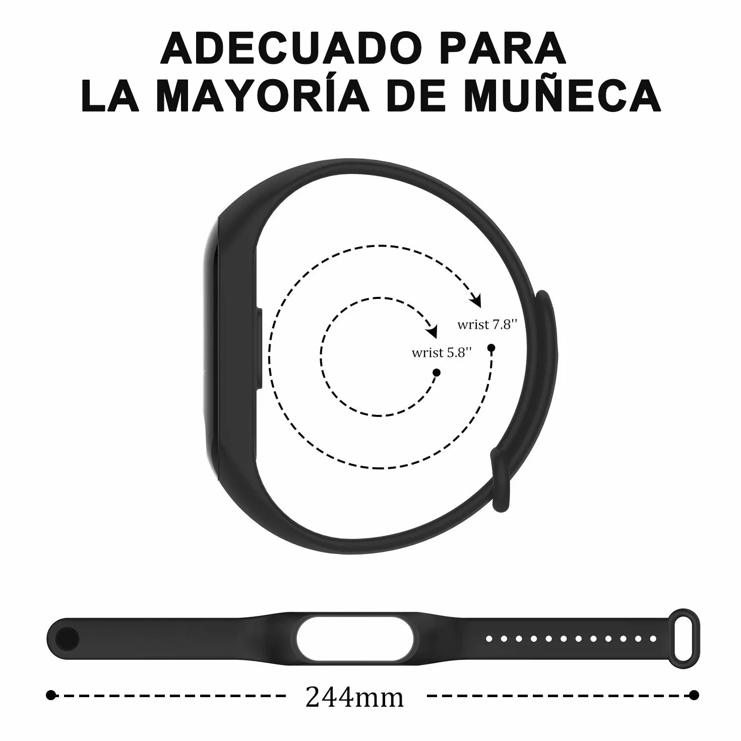 Correa Compatible con Xiaomi Mi Band 3/4, Pulsera de Silicona para Mi Fit Band 4 y Band 3