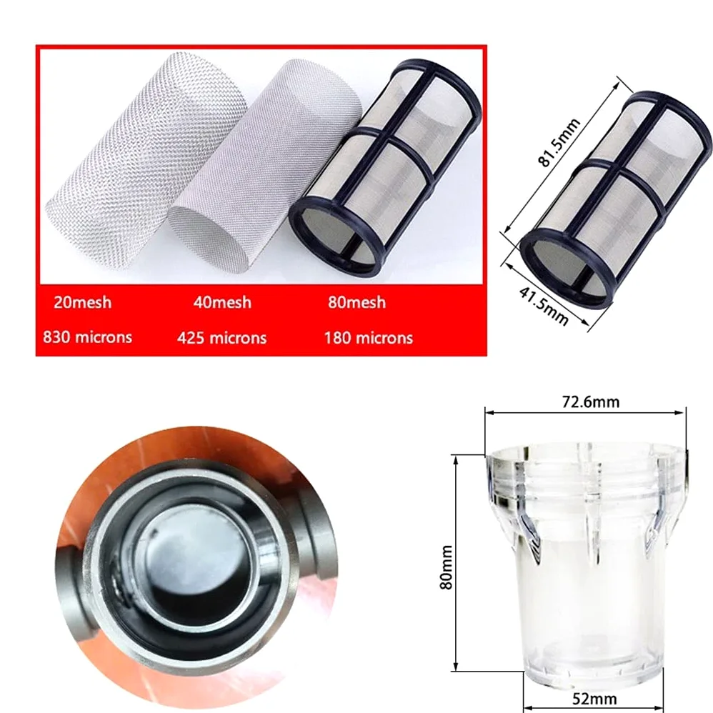 Conector de Toque de Manguera, 1 1/2 Pulgada 3/4 Pulgada 1 Pulgada Filtro de riego de jardín, prefiltro de impurezas del Sistema de riego de plástico, Filtro de tubería de Agua doméstica de