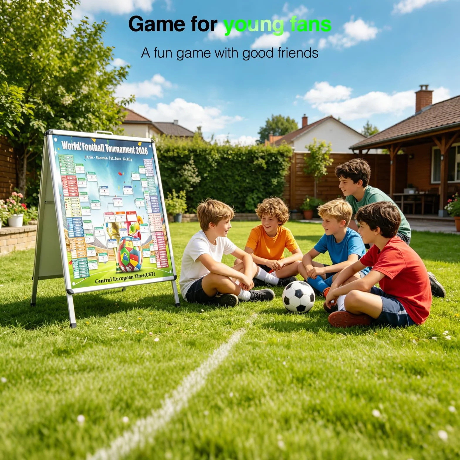 World Cup Football Wall Chart 2026, Calendario Copa del Mundo 150x100cm